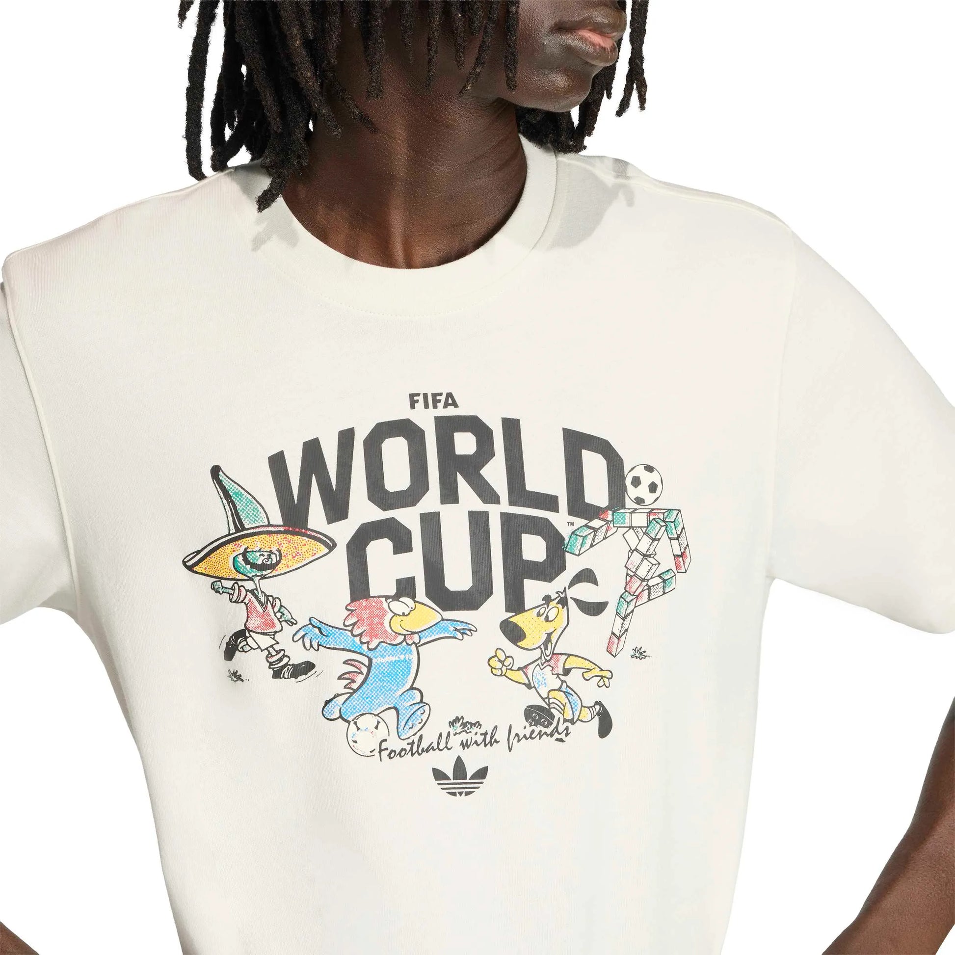 adidas 2026 FIFA World Cup Men's Mascot Tee Cloud White (Detail 1)