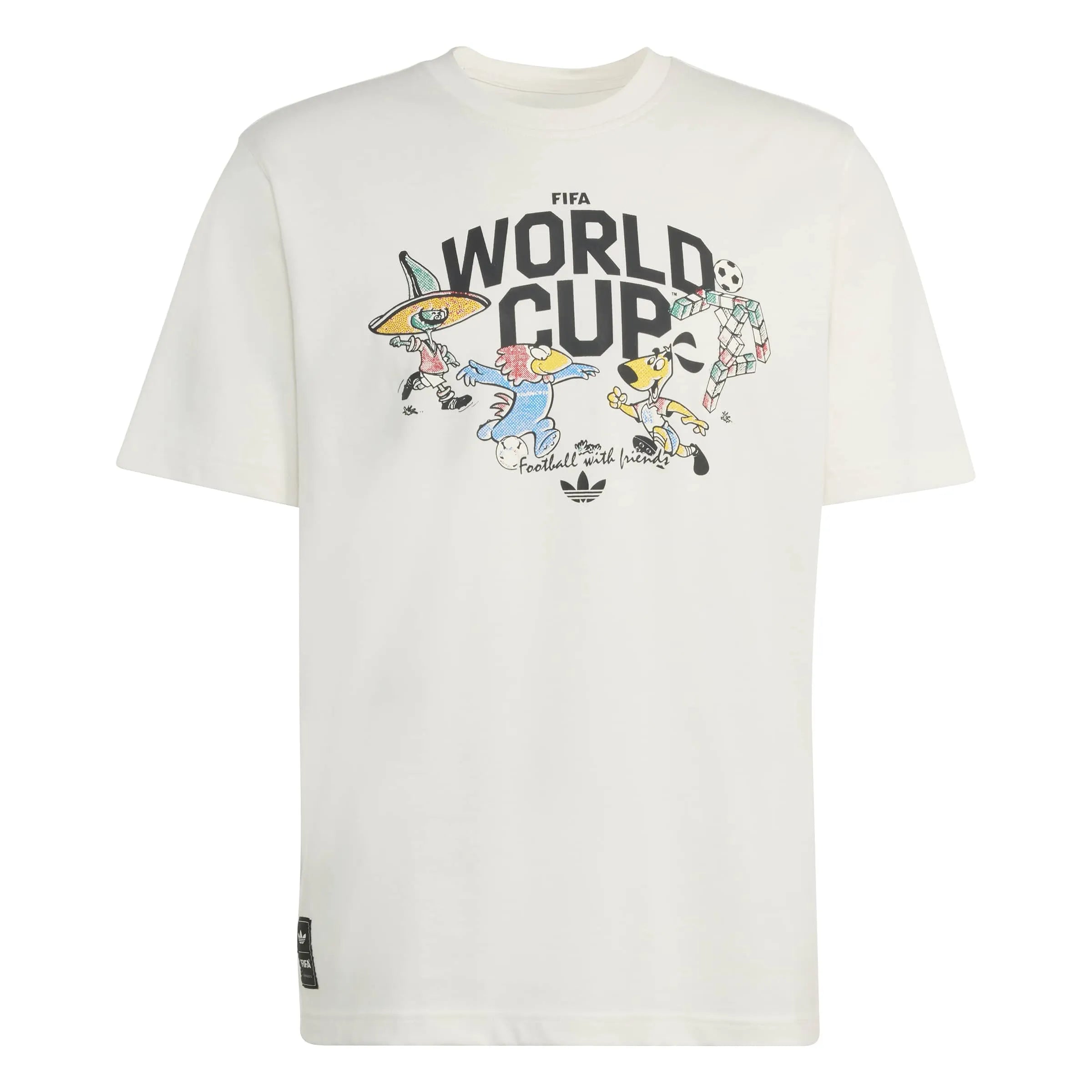 adidas 2026 FIFA World Cup Men's Mascot Tee Cloud White (Front)