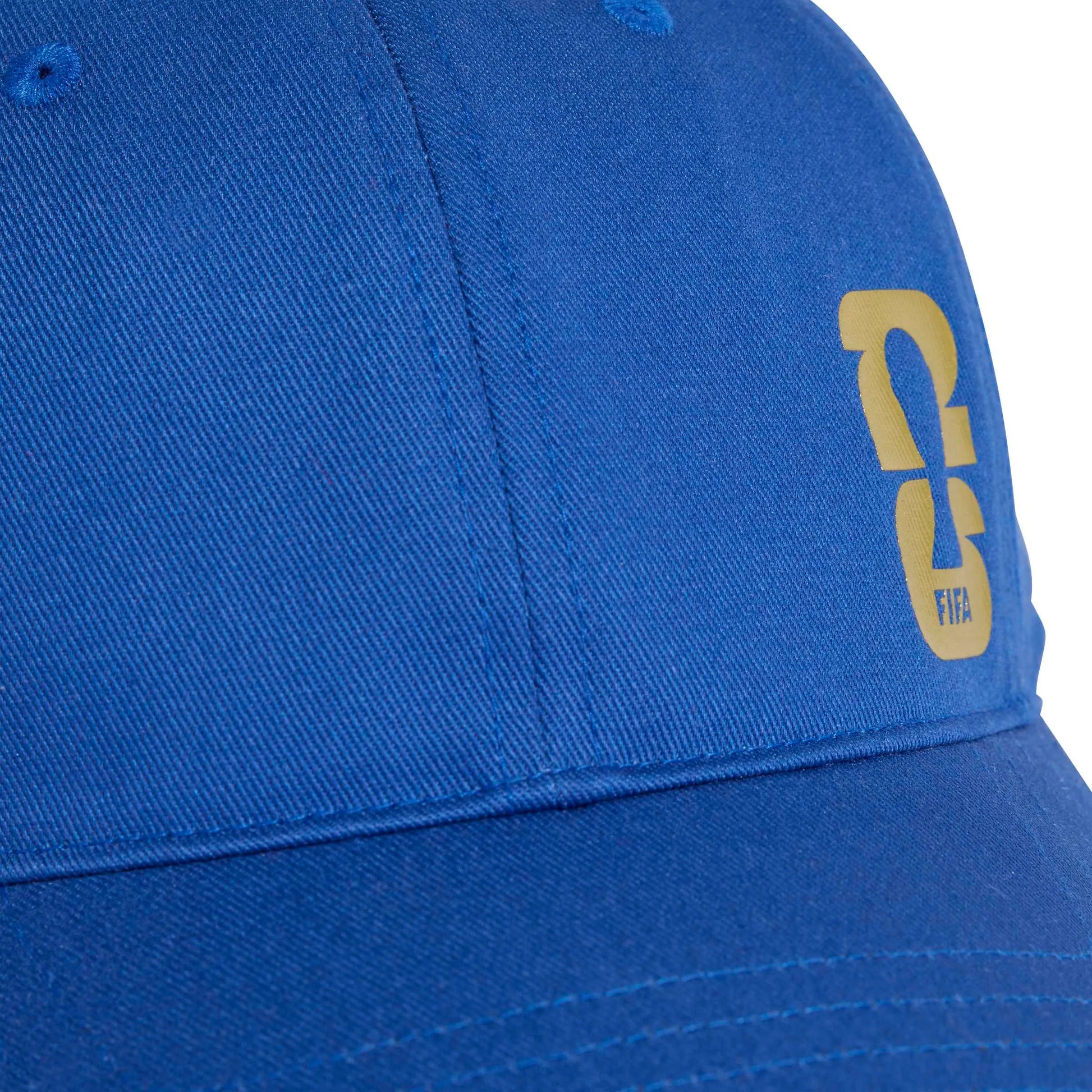 adidas 2026 FIFA World Cup Official Emblem Cap Team Royal Blue / Dark Football Gold (Detail 1)