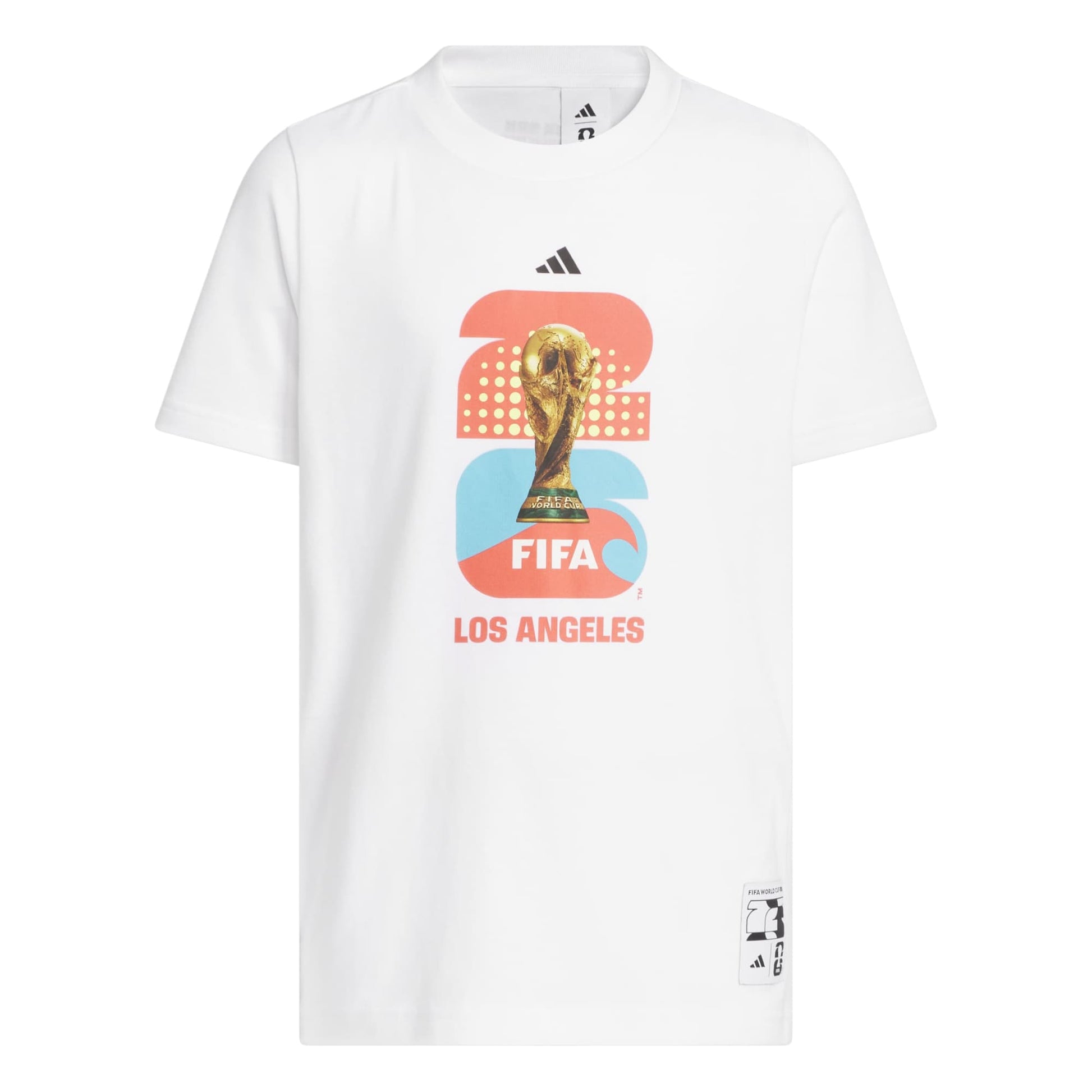adidas 2026 FIFA World Cup Youth Host City Los Angeles Tee White (Front)