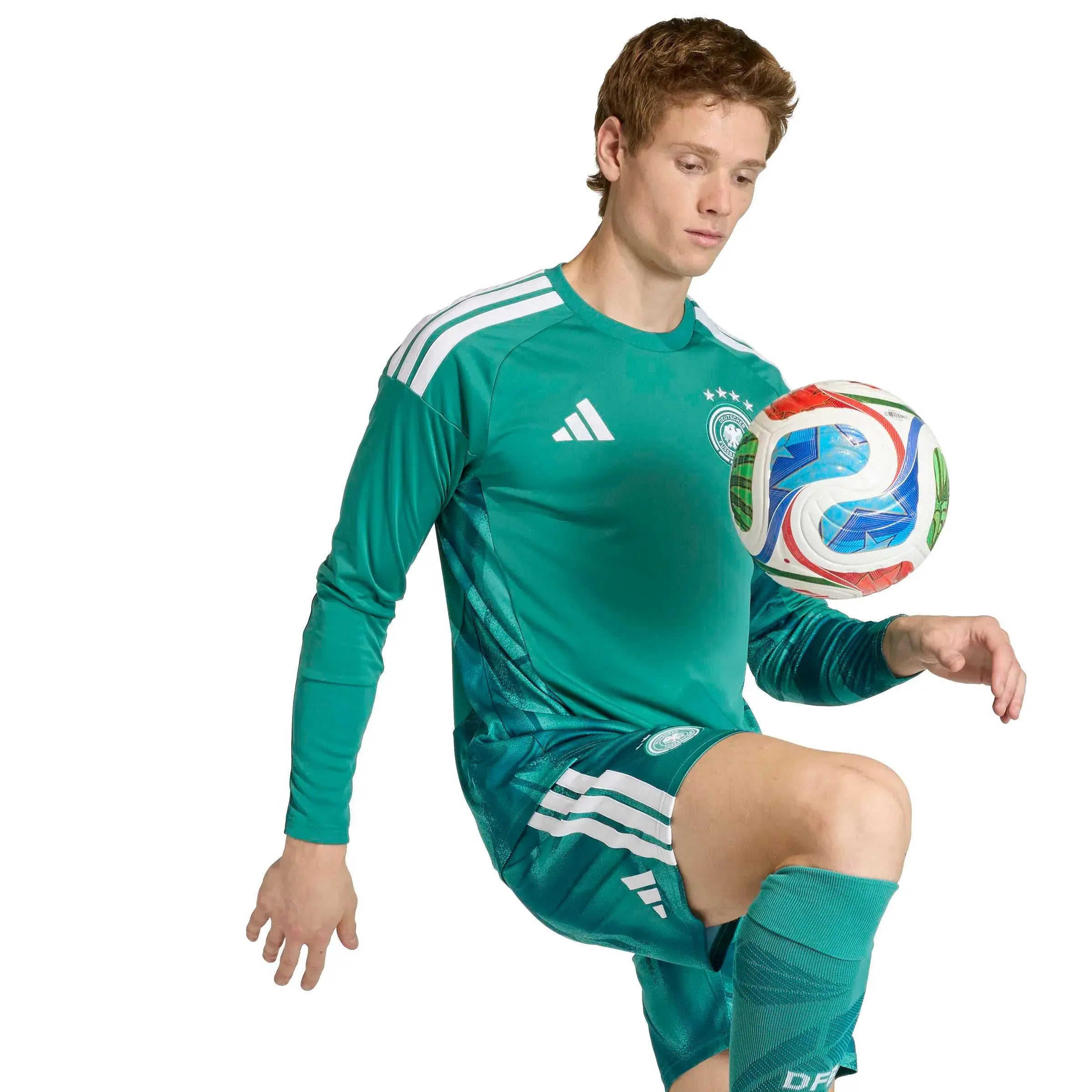 adidas 2026 Germany Men's Stadium Home Long-Sleeve Goalkeeper Soccer Jersey
