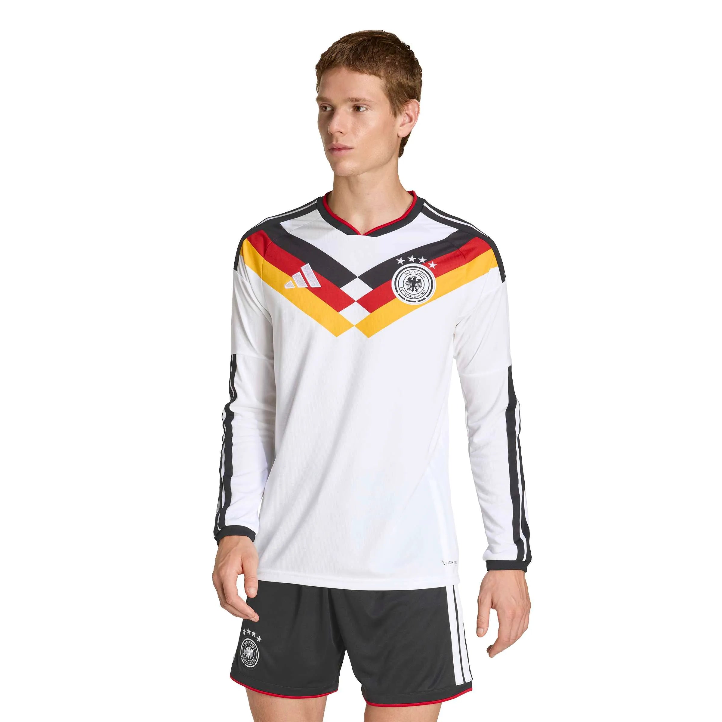 adidas 2026 Germany Men's Stadium Home Long-Sleeve Soccer Jersey (Model - Front)