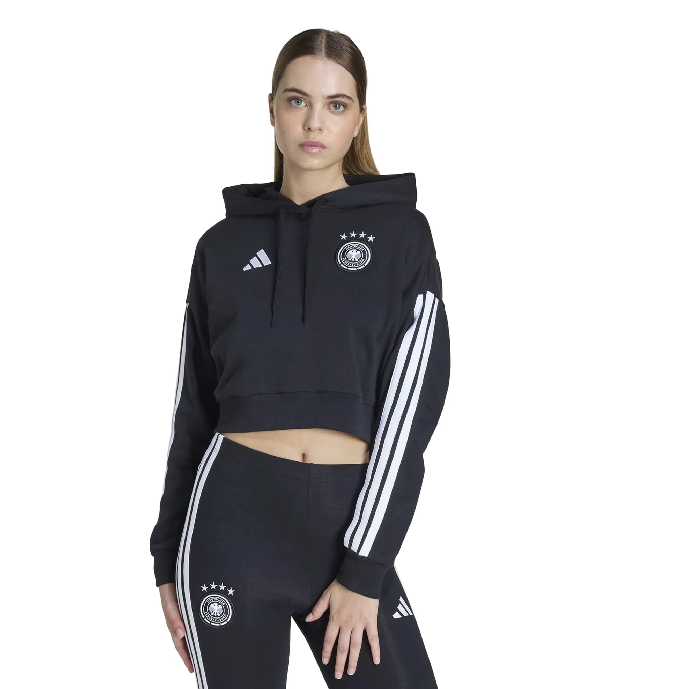 adidas 2026 Germany Women's DNA Hoodie (Model - Front)