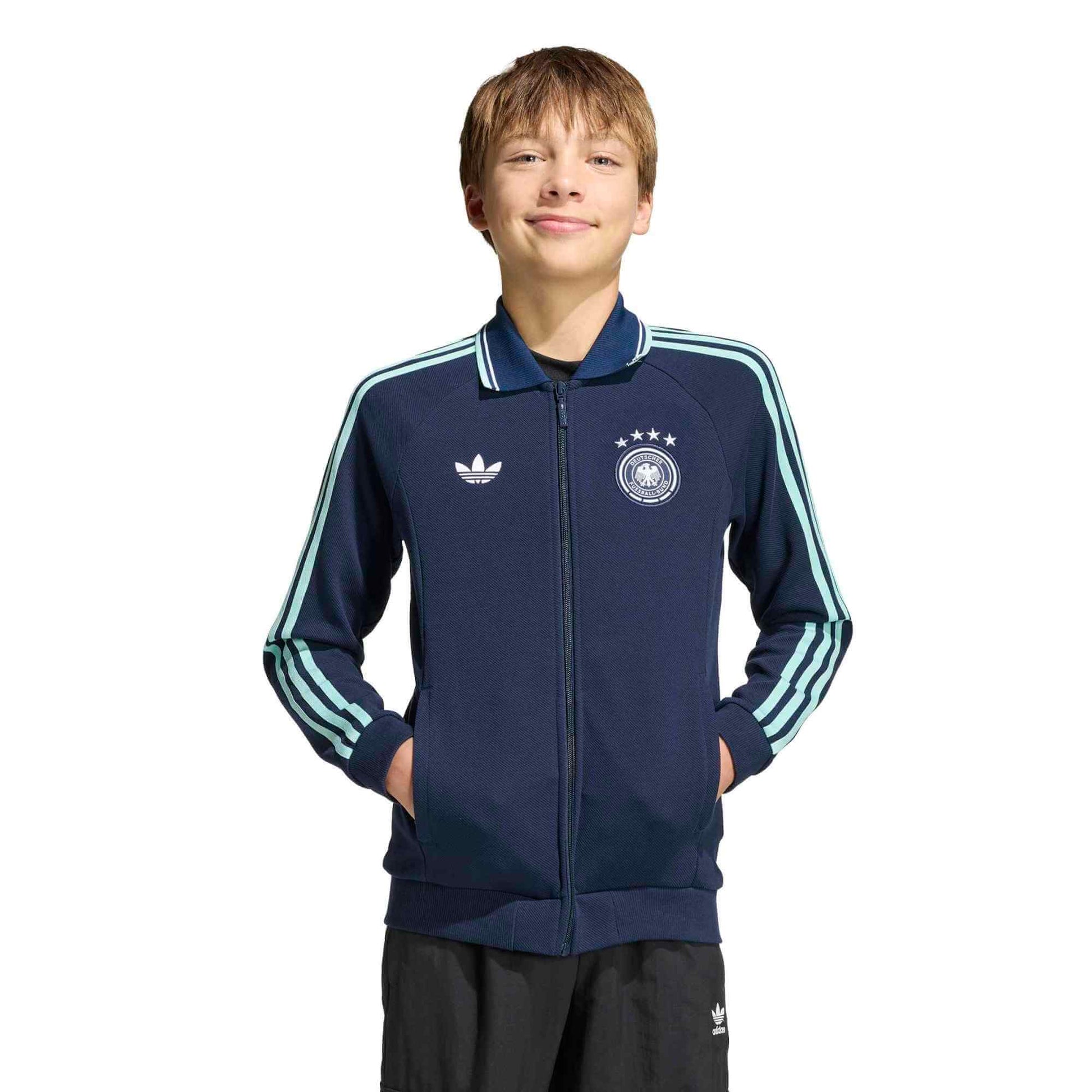 adidas 2026 Germany Youth Away Anthem Jacket (Model - Front)