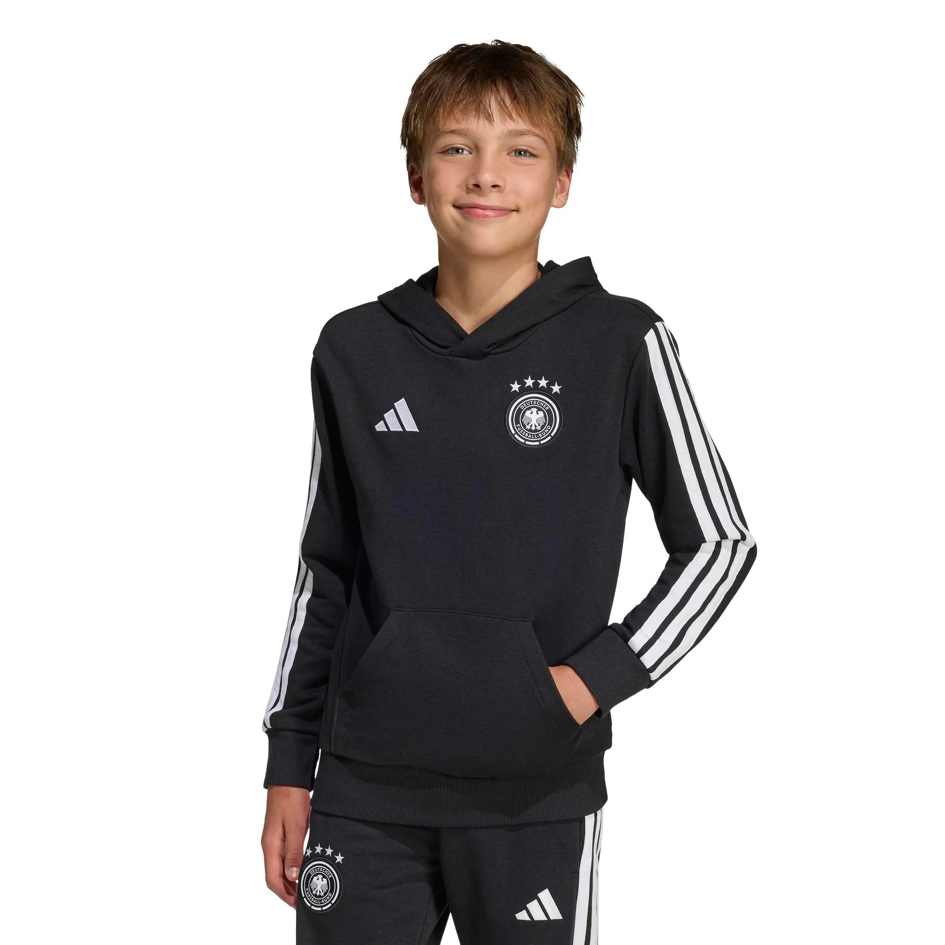 adidas 2026 Germany Youth DNA Hoodie (Model - Front)