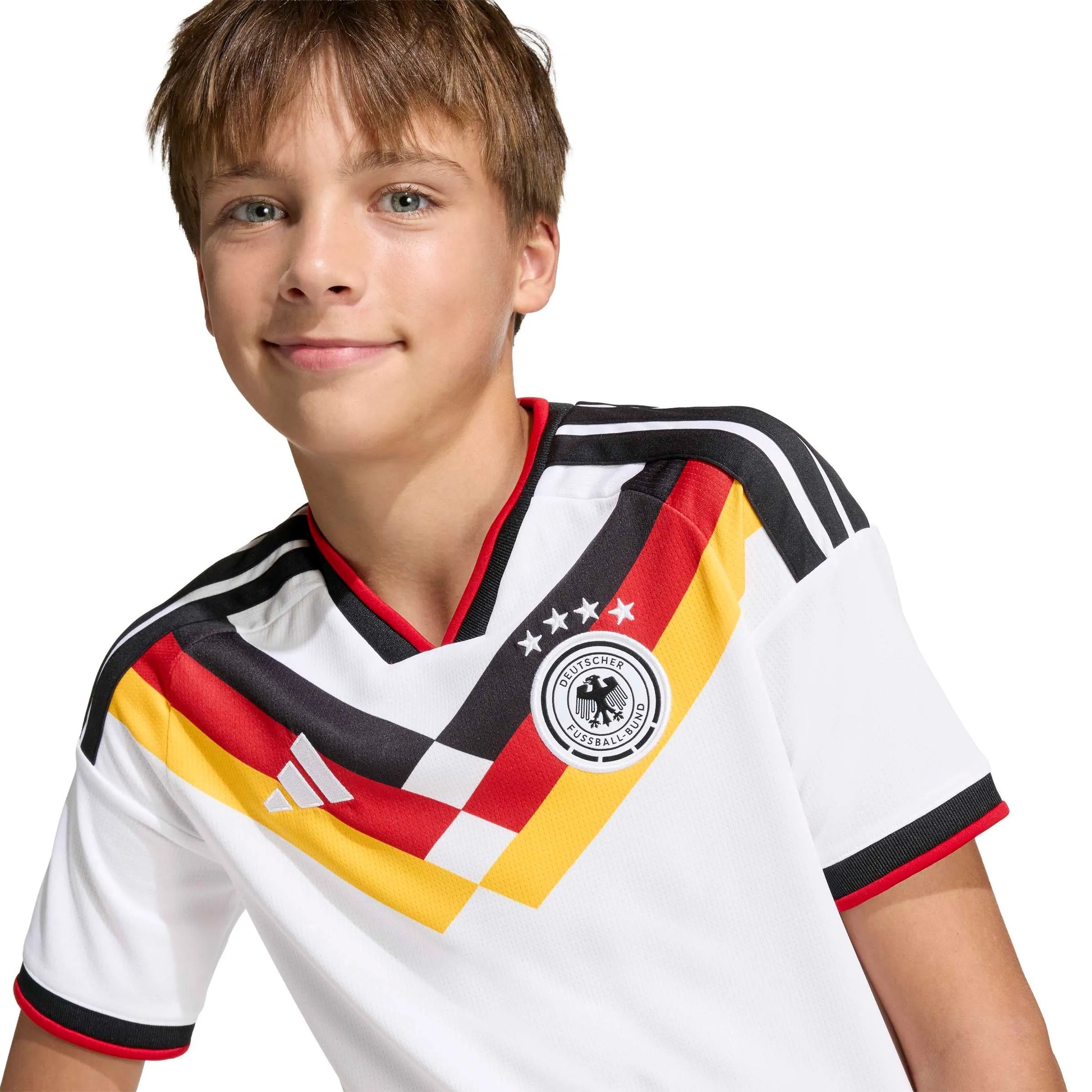 adidas 2026 Germany Youth Stadium Home Soccer Jersey (Detail 1)