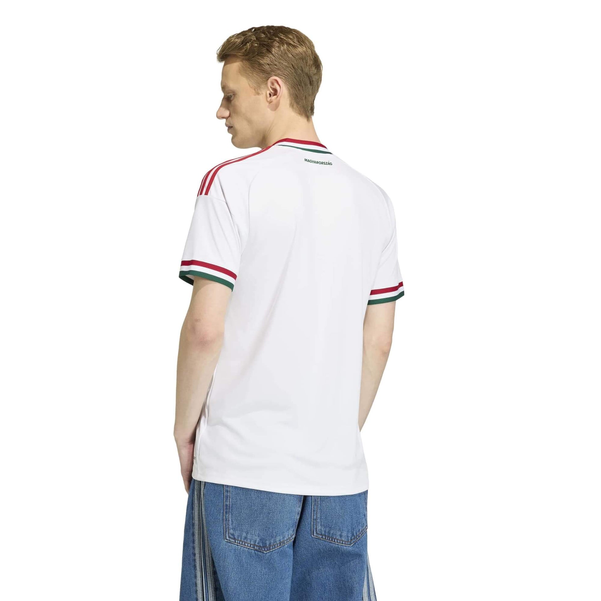 adidas 2026 Hungary Men's Stadium Away Soccer Jersey (Model - Back)