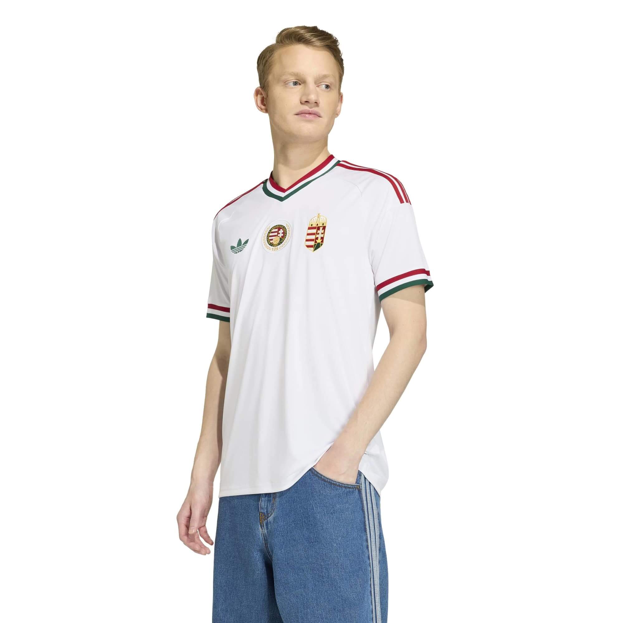 adidas 2026 Hungary Men's Stadium Away Soccer Jersey (Model - Front)