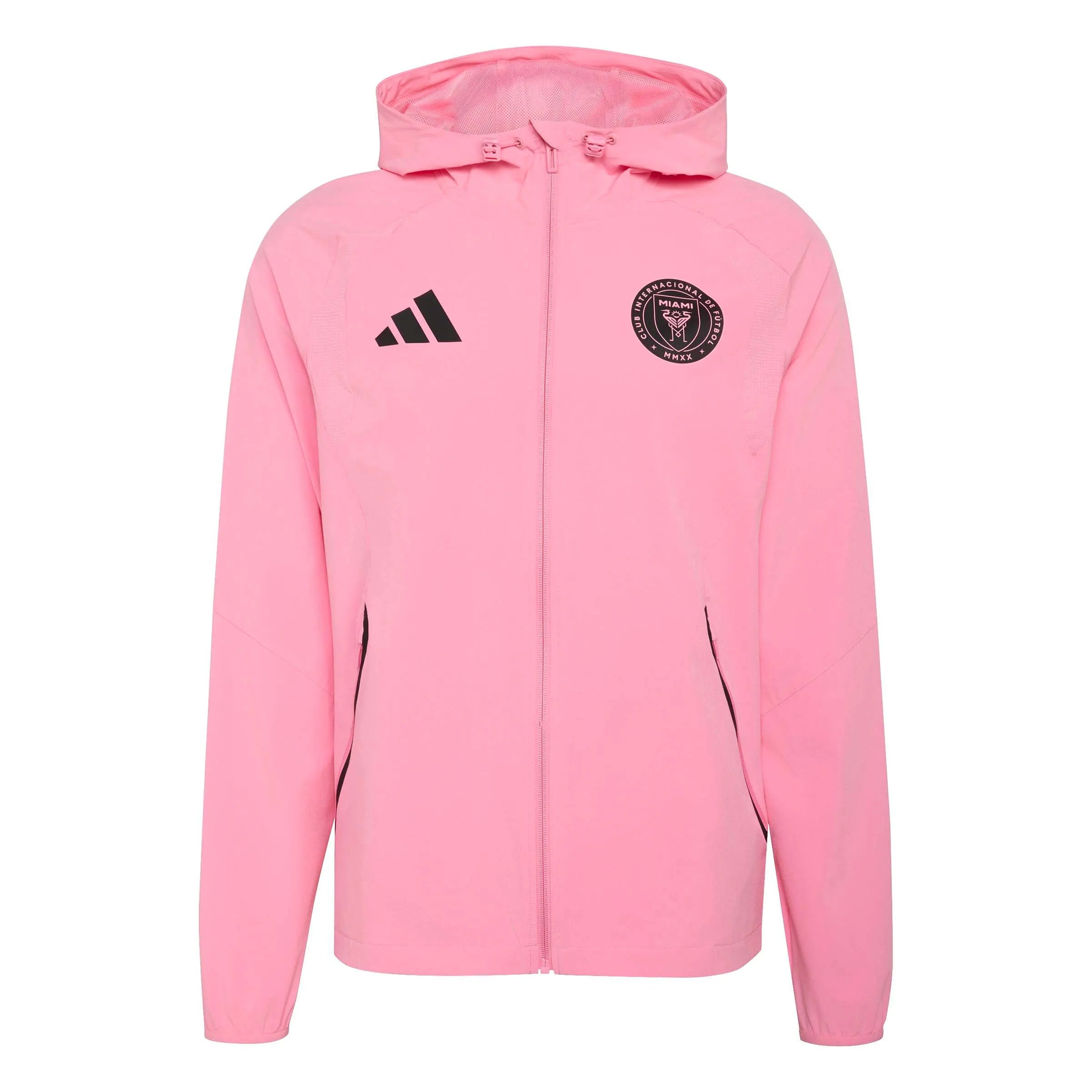 adidas 2026 Inter Miami Men's Travel Full-Zip Windbreaker (Front)