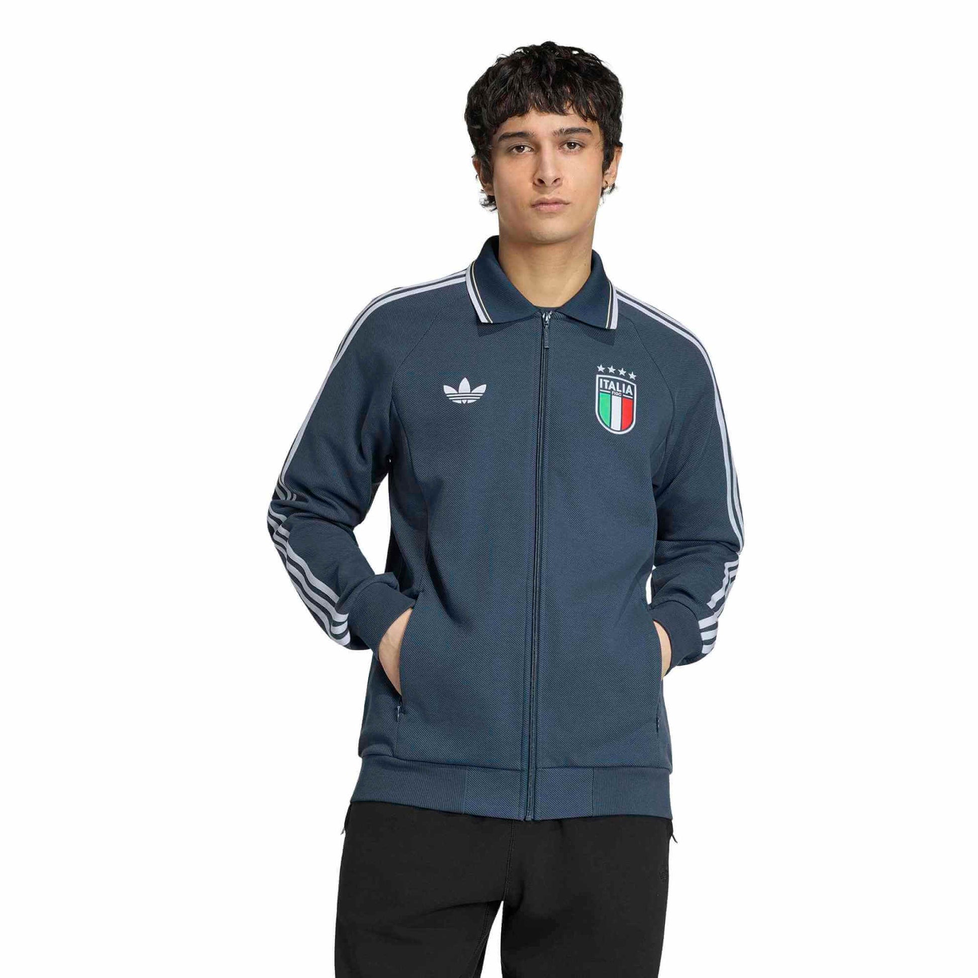 adidas 2026 Italy Men's Away Originals Anthem Jacket (Model - Front)