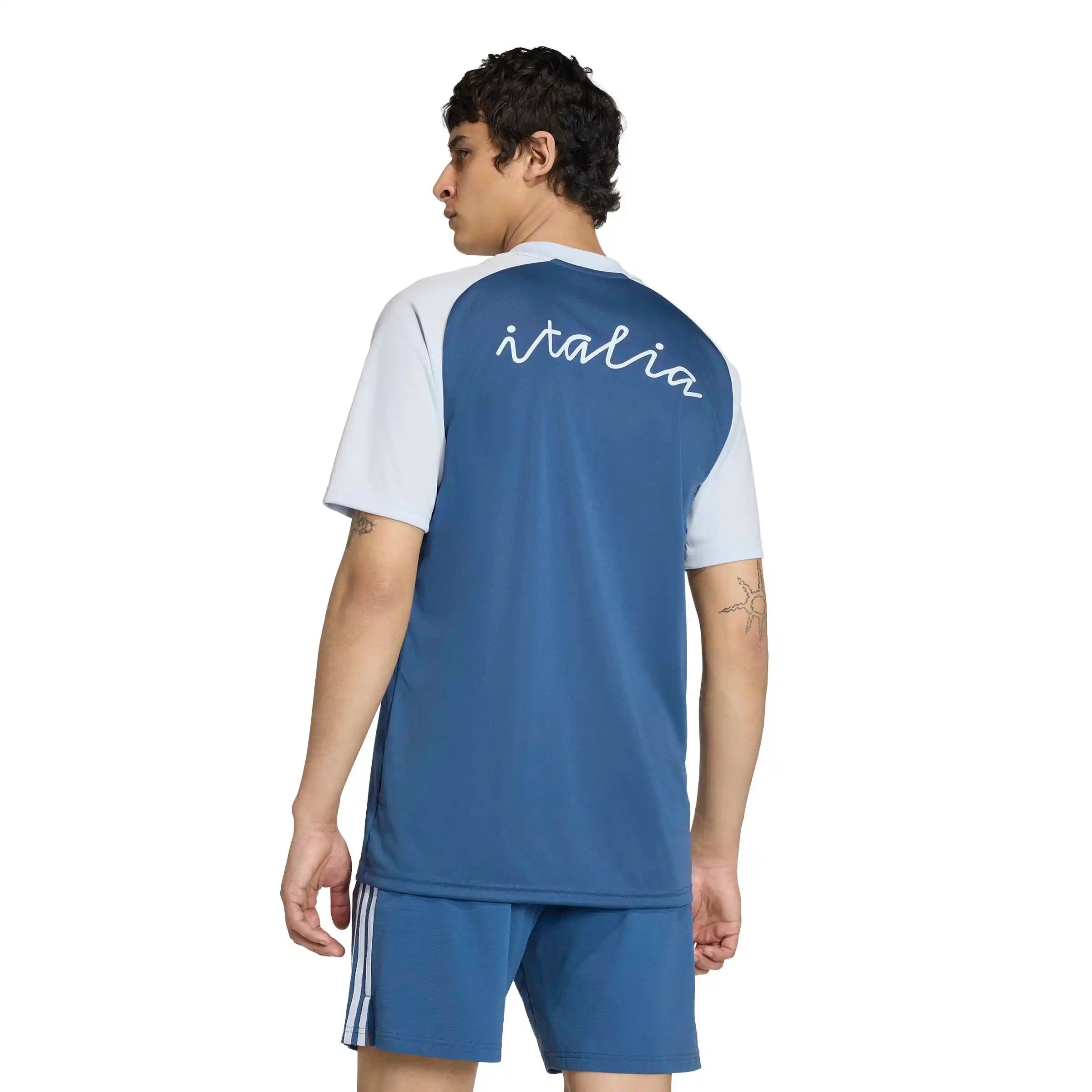adidas 2026 Italy Men's Away Pre-Match Soccer Jersey (Model - Back)