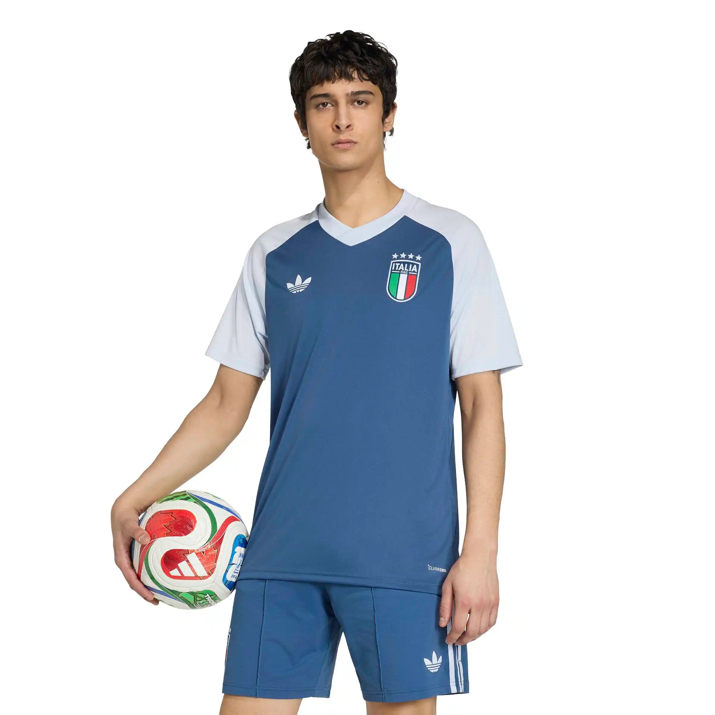 adidas 2026 Italy Men's Away Pre-Match Soccer Jersey (Model - Front)