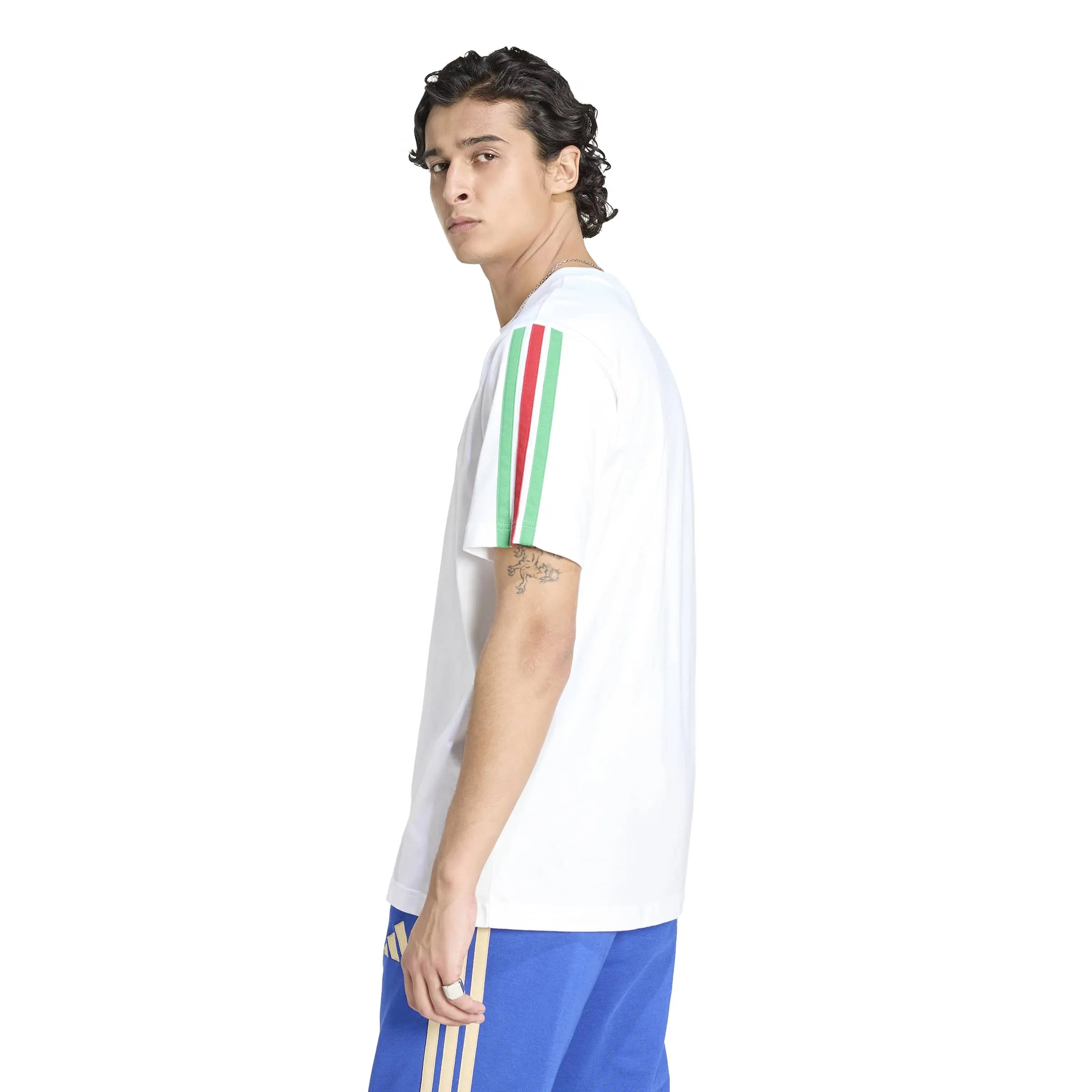 adidas 2026 Italy Men's DNA Tee (Model - Back)