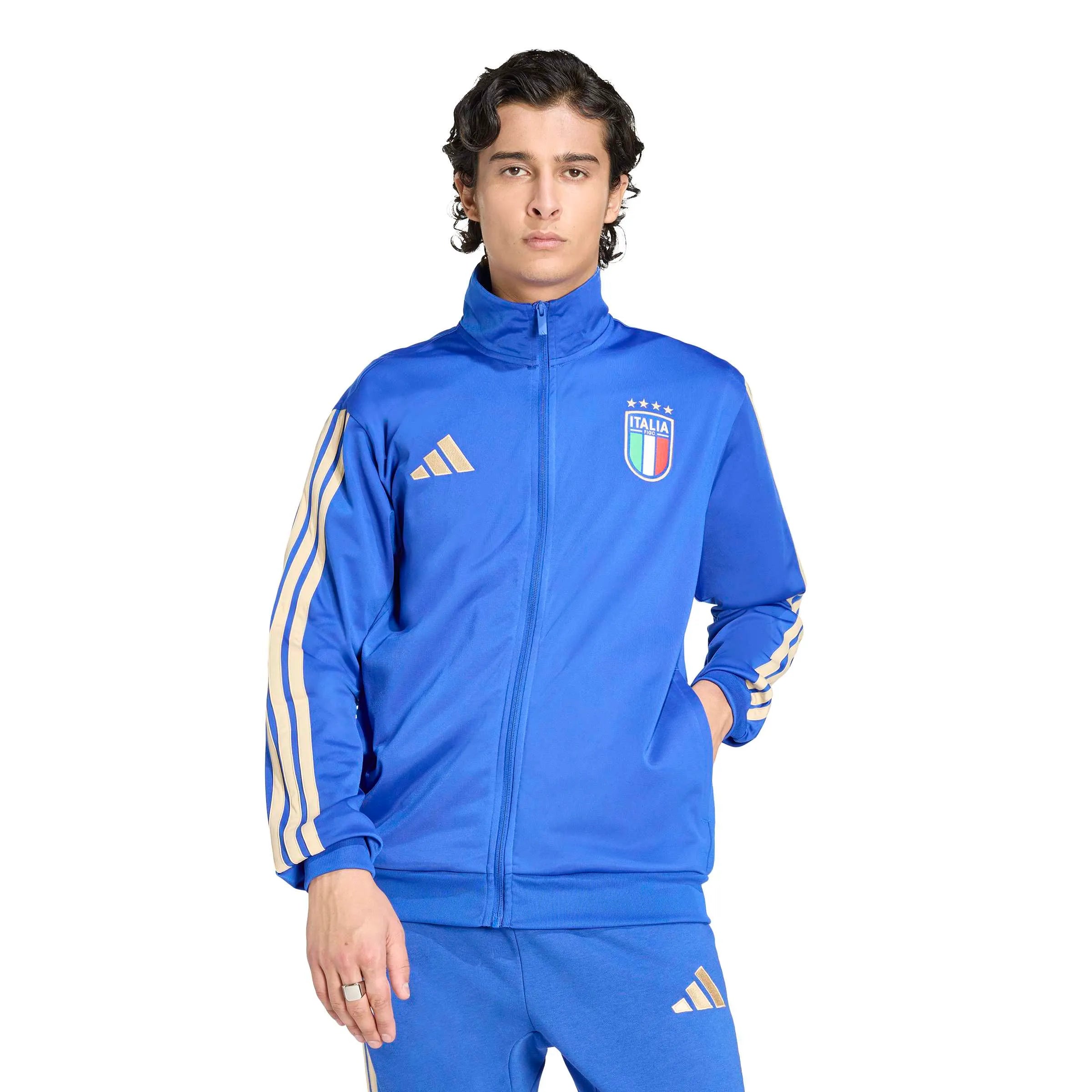 adidas 2026 Italy Men's DNA Track Top (Model - Front)
