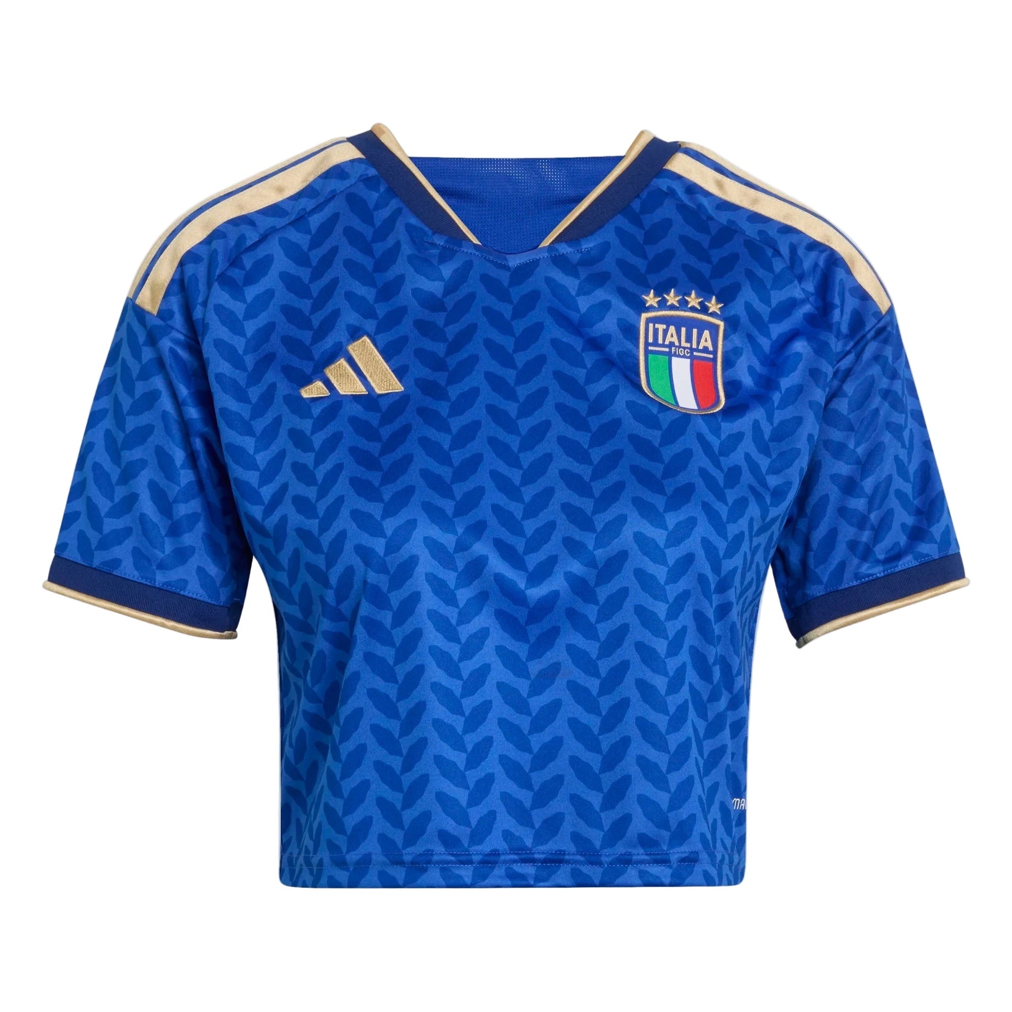 adidas 2026 Italy Women's Stadium Home Cropped Soccer Jersey (Front)