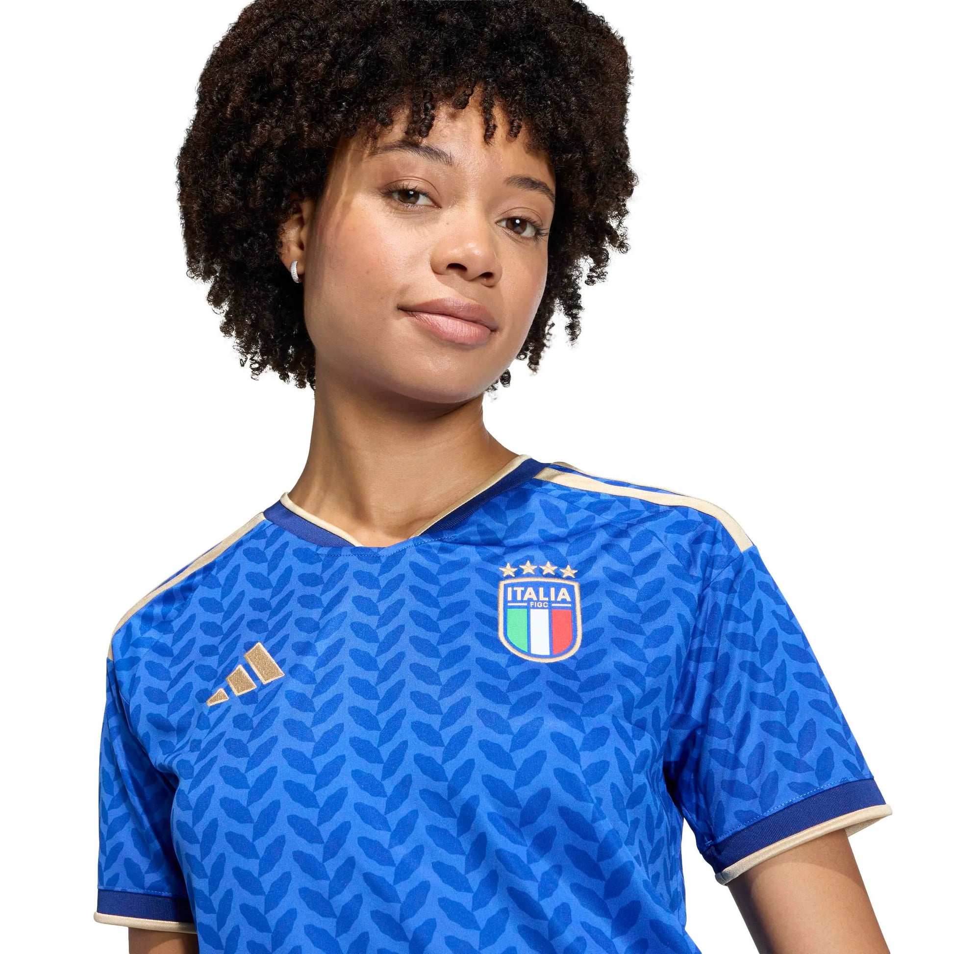 adidas 2026 Italy Women's Stadium Home Soccer Jersey (Detail 1)