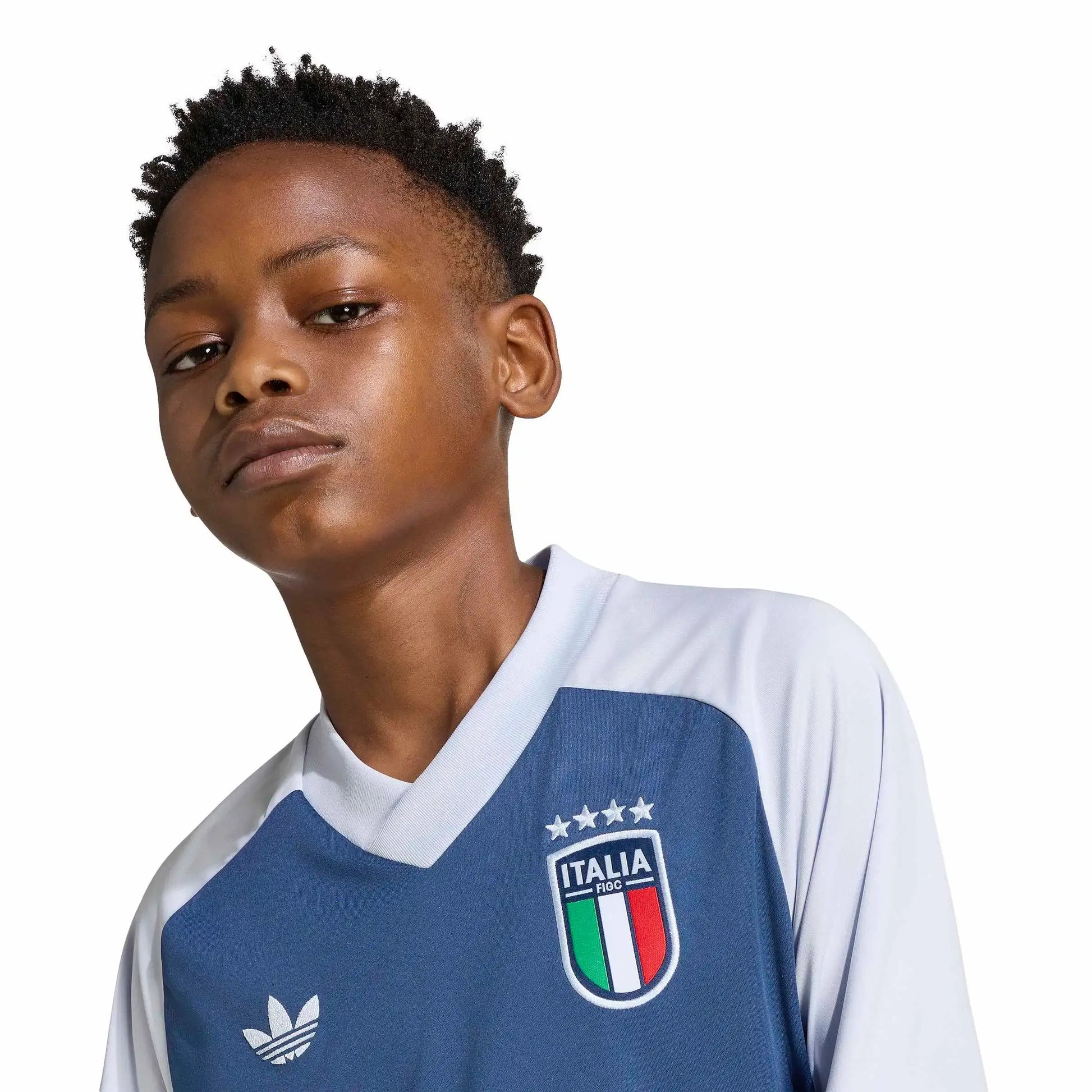 adidas 2026 Italy Youth Away Pre-Match Soccer Jersey (Detail 1)