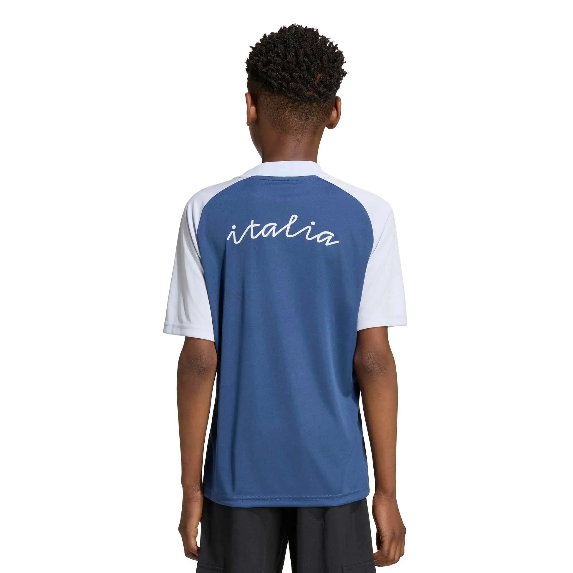 adidas 2026 Italy Youth Away Pre-Match Soccer Jersey (Model - Back)