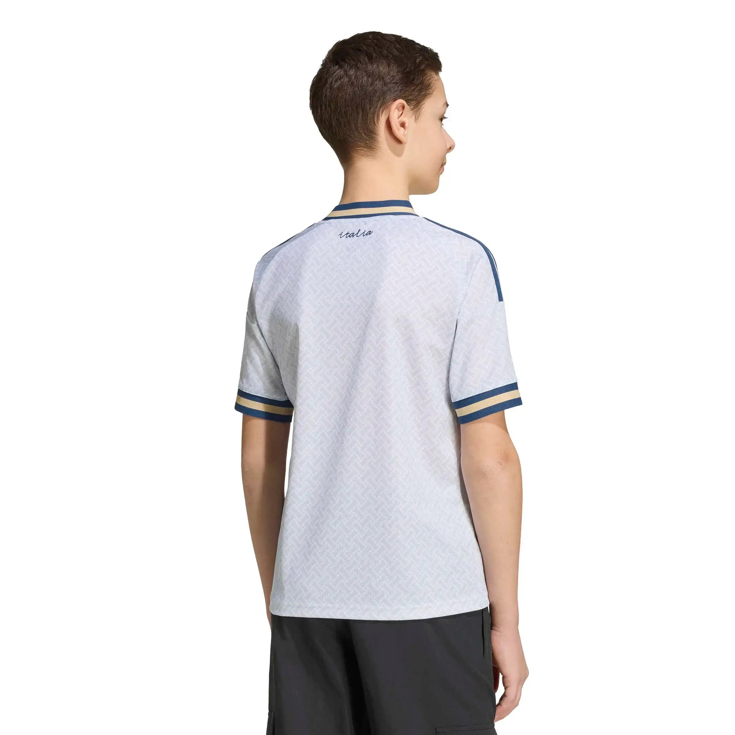 adidas 2026 Italy Youth Stadium Away Soccer Jersey (Model - Back)