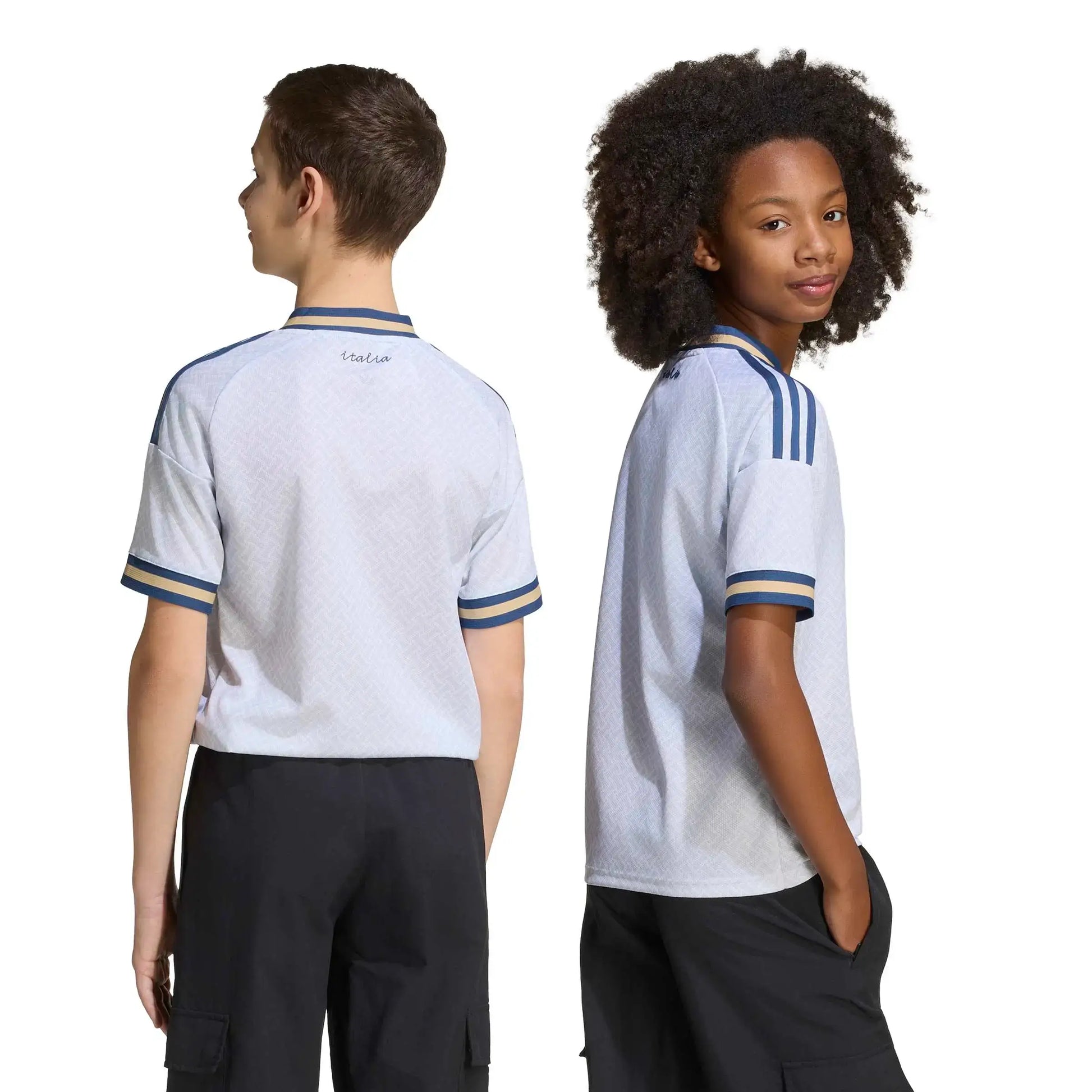 adidas 2026 Italy Youth Stadium Away Soccer Jersey (Models - Back)