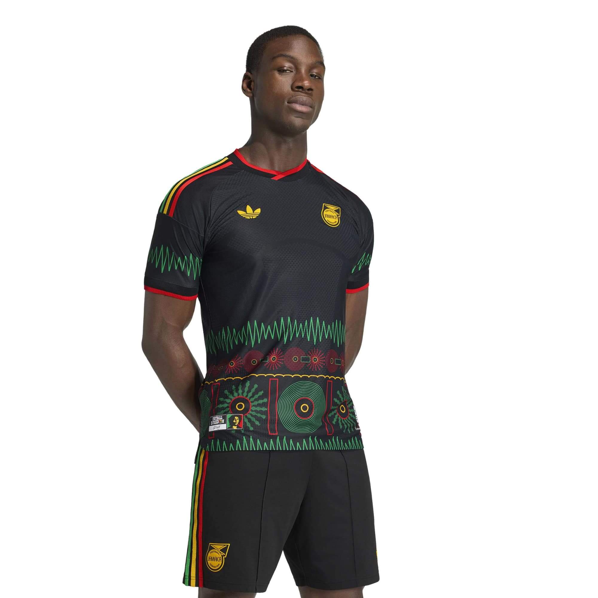 adidas 2026 Jamaica Men's Authentic Away Soccer Jersey (Model - Front)