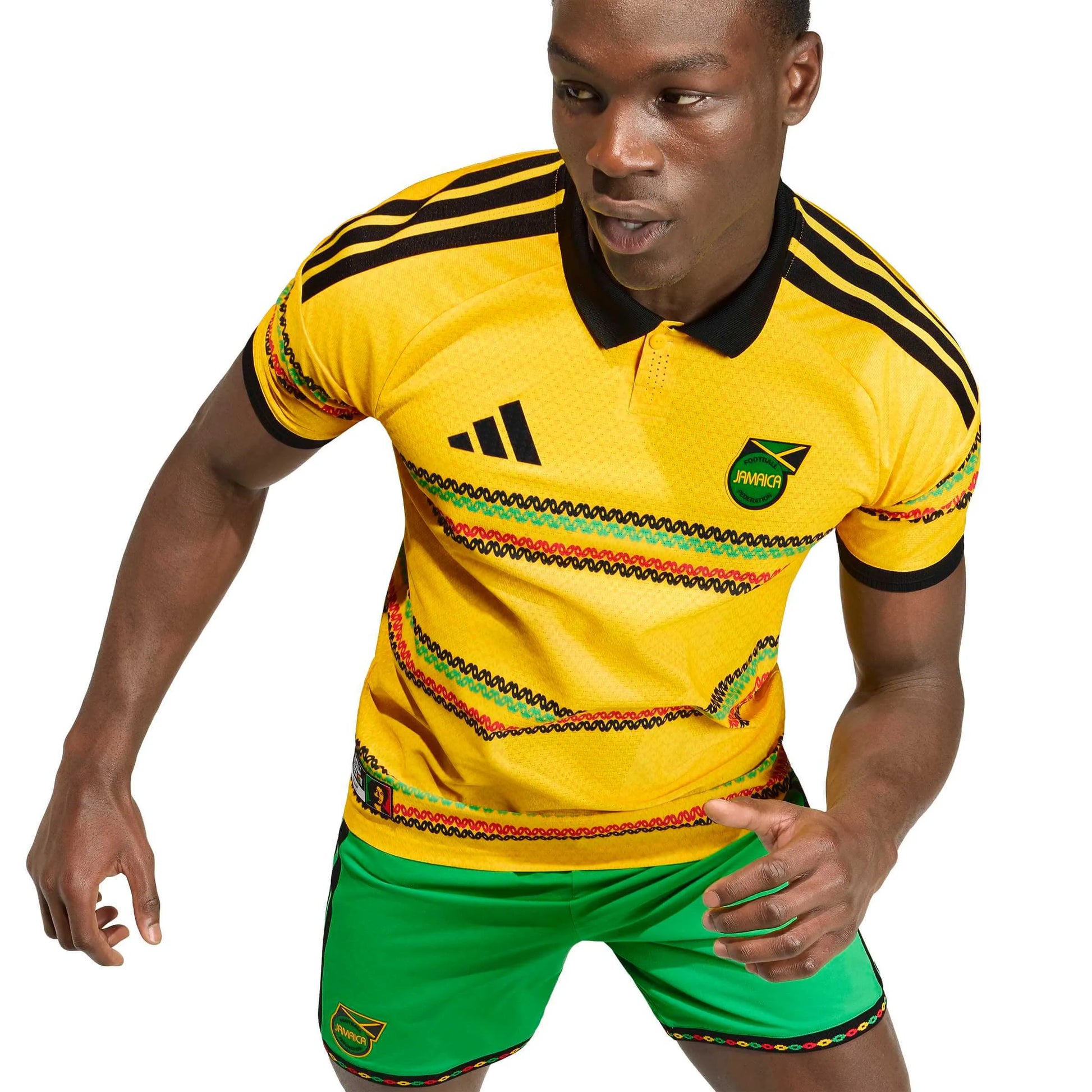 adidas 2026 Jamaica Men's Authentic Home Soccer Jersey (Detail 1)