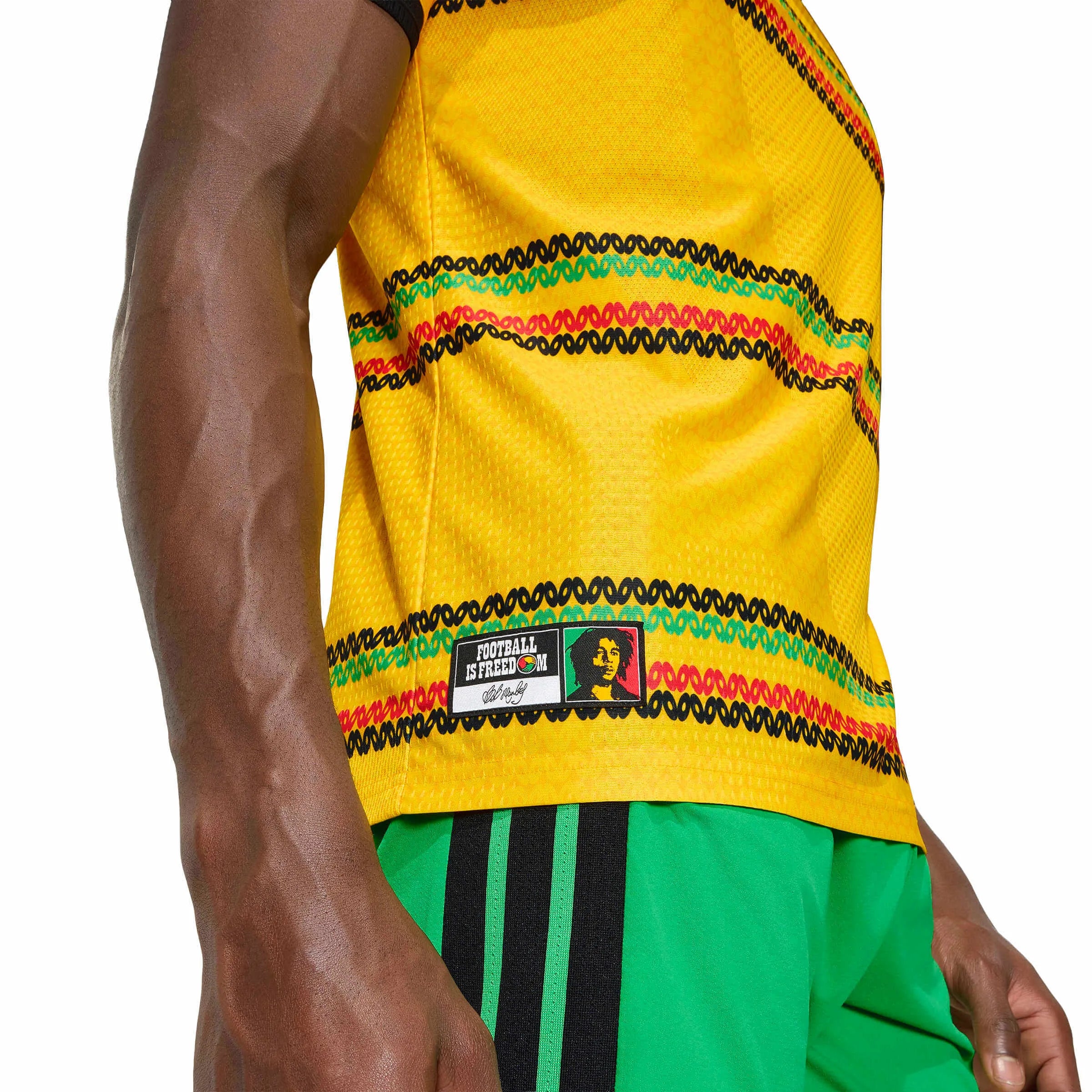 adidas 2026 Jamaica Men's Authentic Home Soccer Jersey (Detail 2)