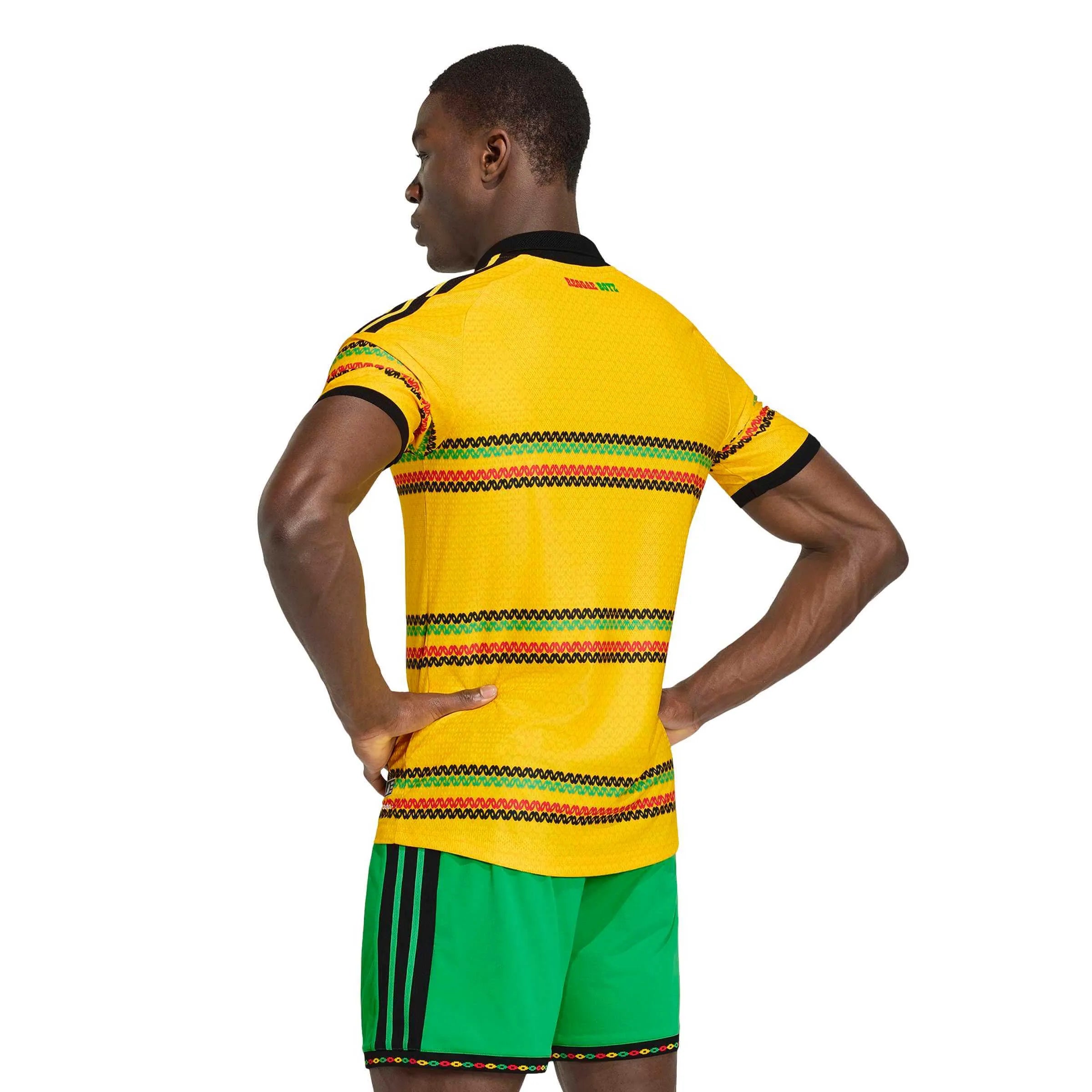 adidas 2026 Jamaica Men's Authentic Home Soccer Jersey (Model - Back)