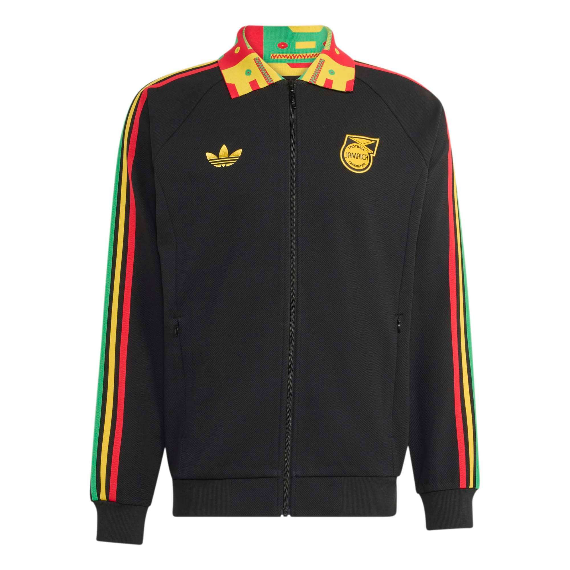 adidas 2026 Jamaica Men's Bob Marley Away Anthem Jacket (Front)