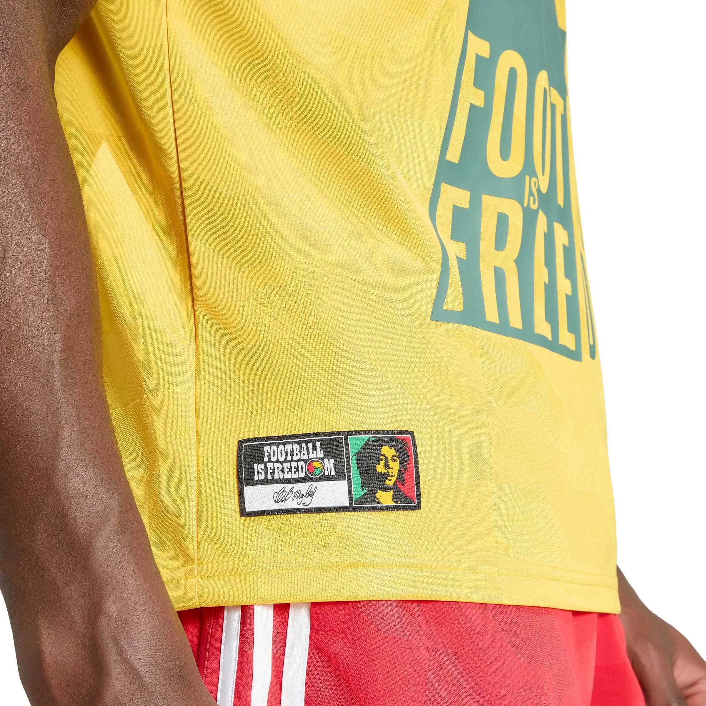 adidas 2026 Jamaica Men's Bob Marley Originals Stadium Soccer Jersey (Detail 2)