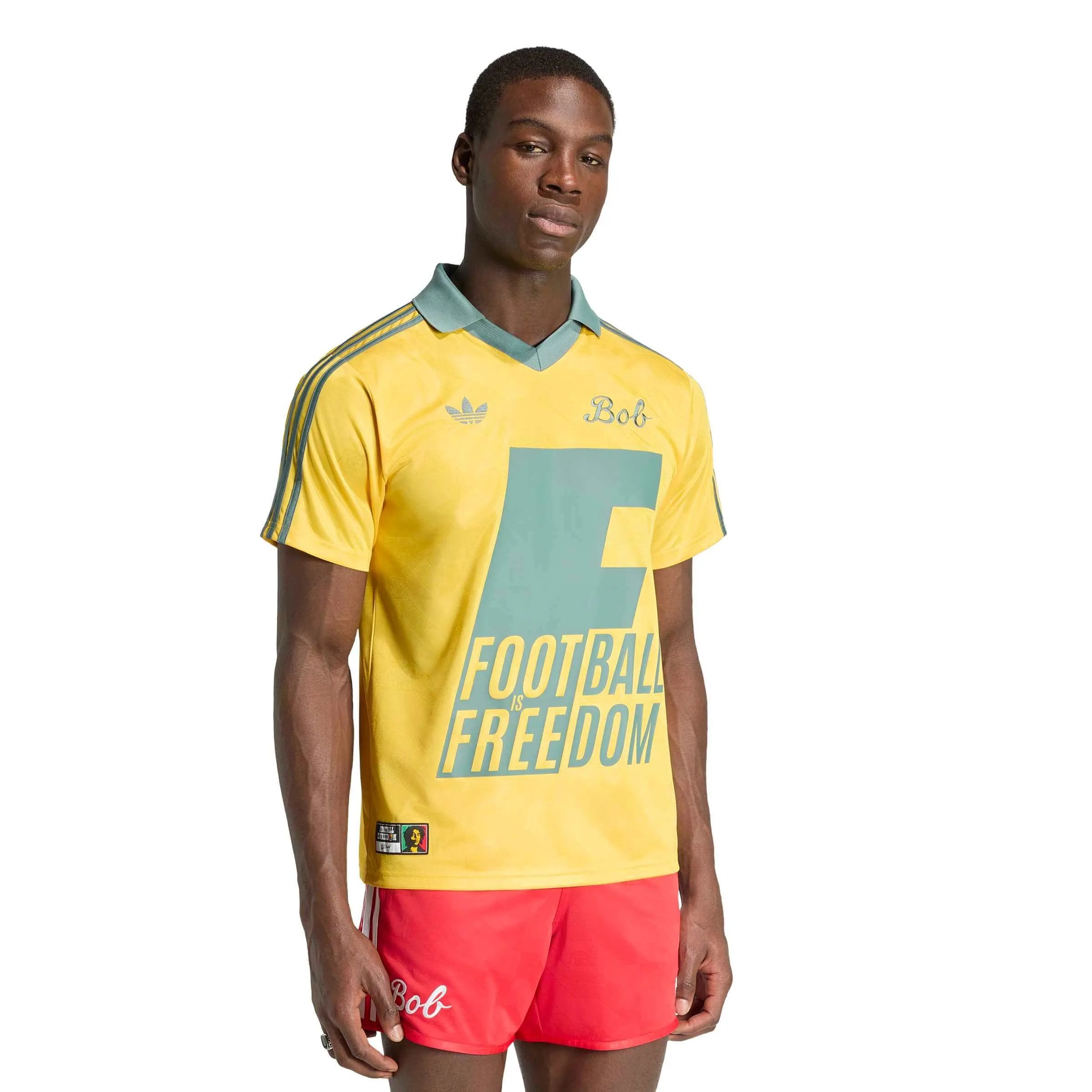 adidas 2026 Jamaica Men's Bob Marley Originals Stadium Soccer Jersey (Model - Front)