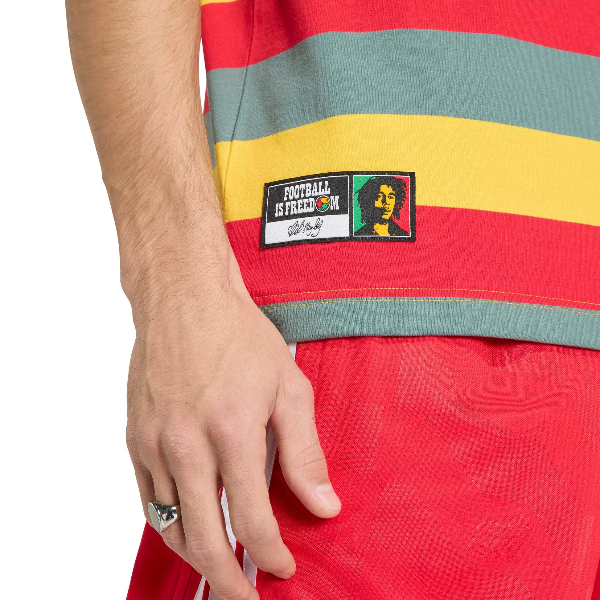 adidas 2026 Jamaica Men's Bob Marley Originals Tee Multicolor (Detail 2)