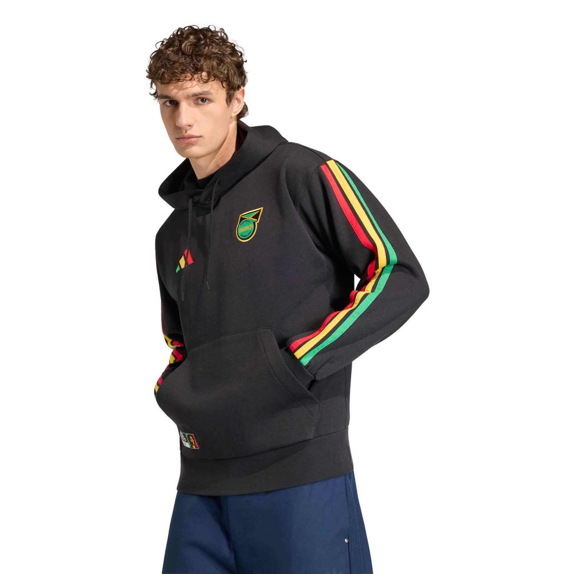 adidas 2026 Jamaica Men's DNA Fleece Hoodie (Model - Front)