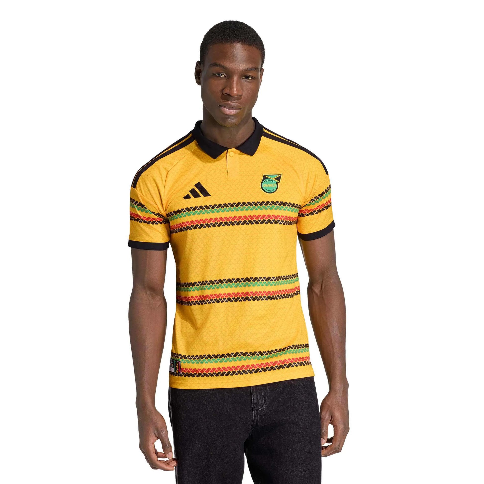 adidas 2026 Jamaica Men's Stadium Home Soccer Jersey (Model - Front)