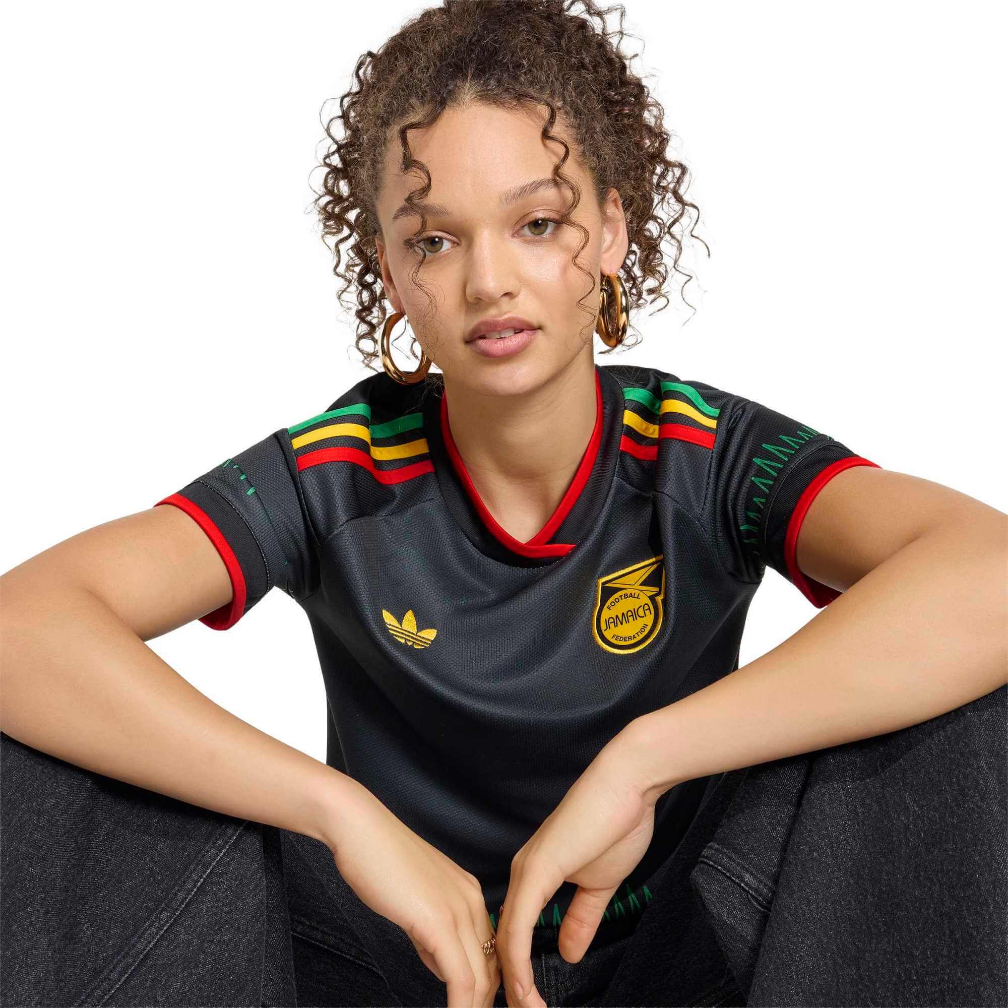 adidas 2026 Jamaica Women's Stadium Away Soccer Jersey (Detail 1)