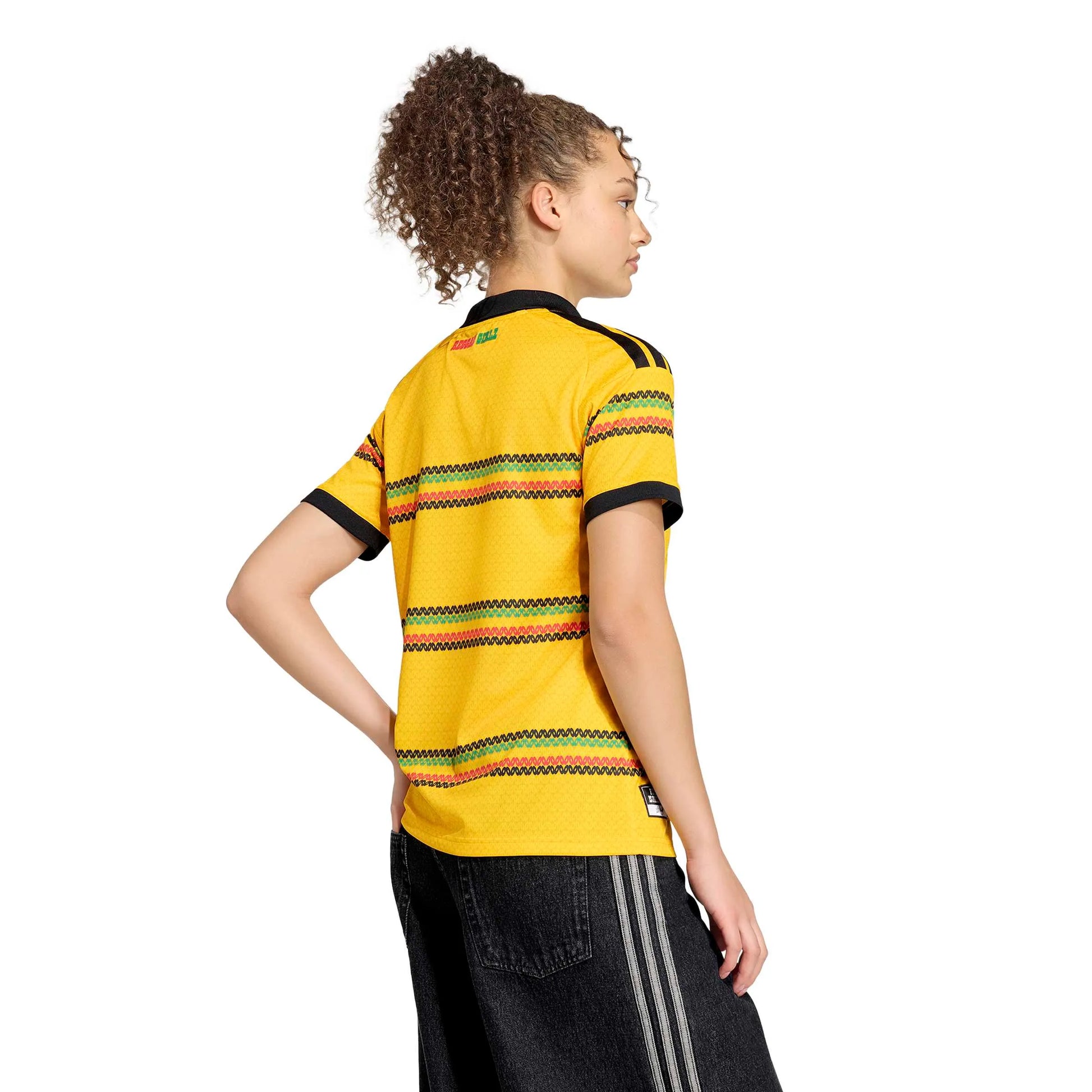adidas 2026 Jamaica Women's Stadium Home Soccer Jersey (Model - Back)