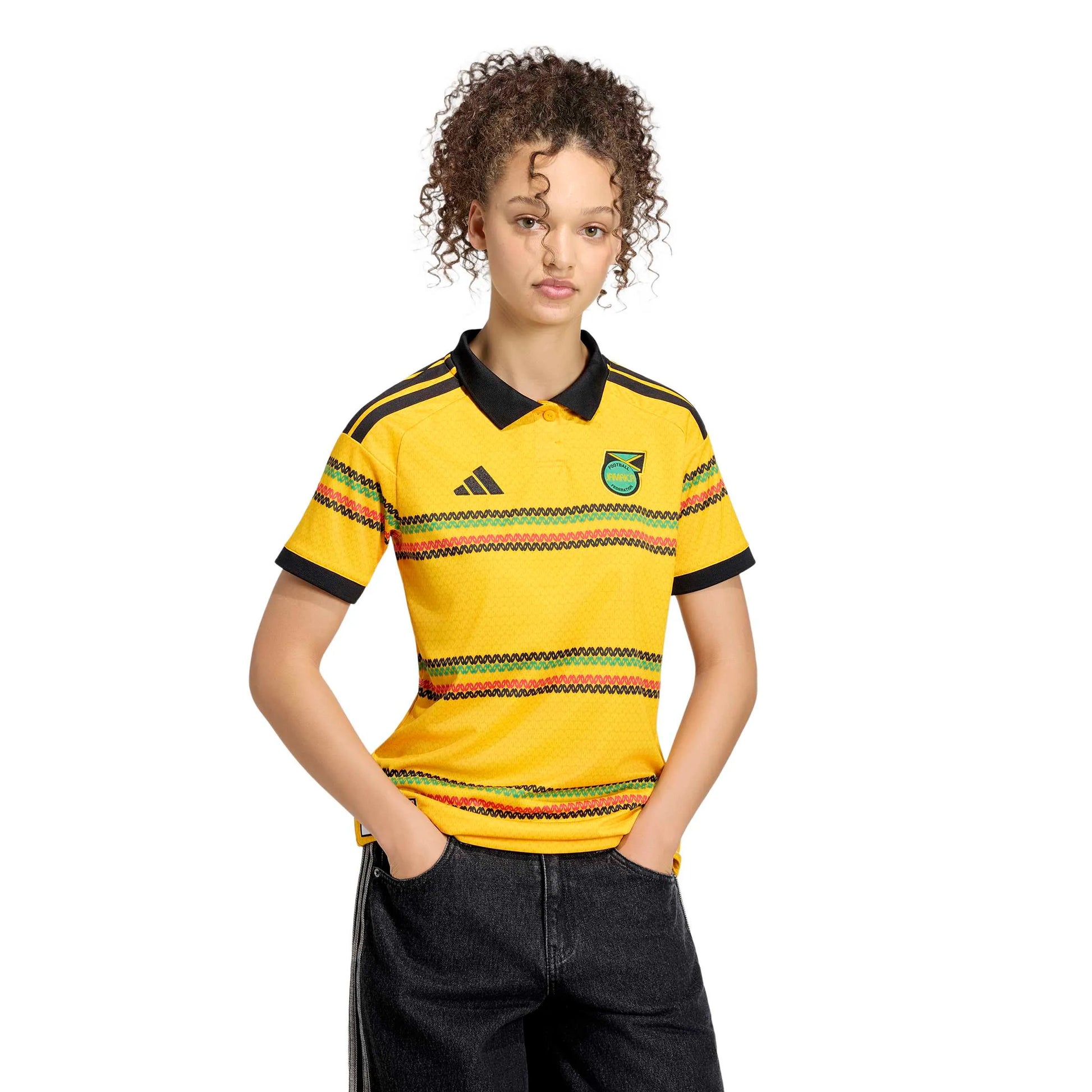 adidas 2026 Jamaica Women's Stadium Home Soccer Jersey (Model - Front)