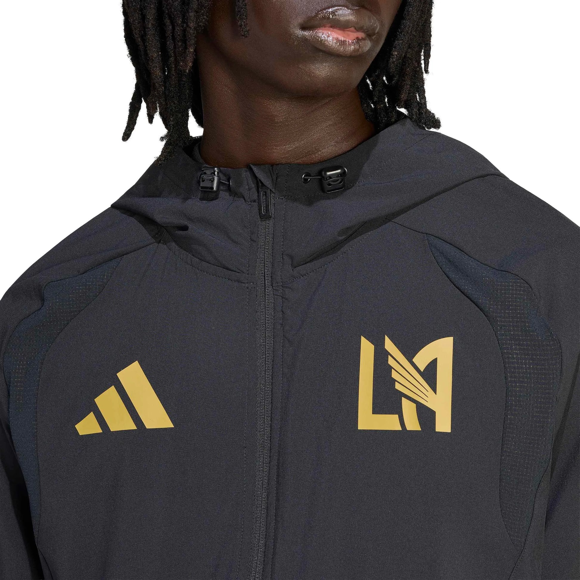 adidas 2026 LAFC Men's Travel Full-Zip Windbreaker (Detail 1)