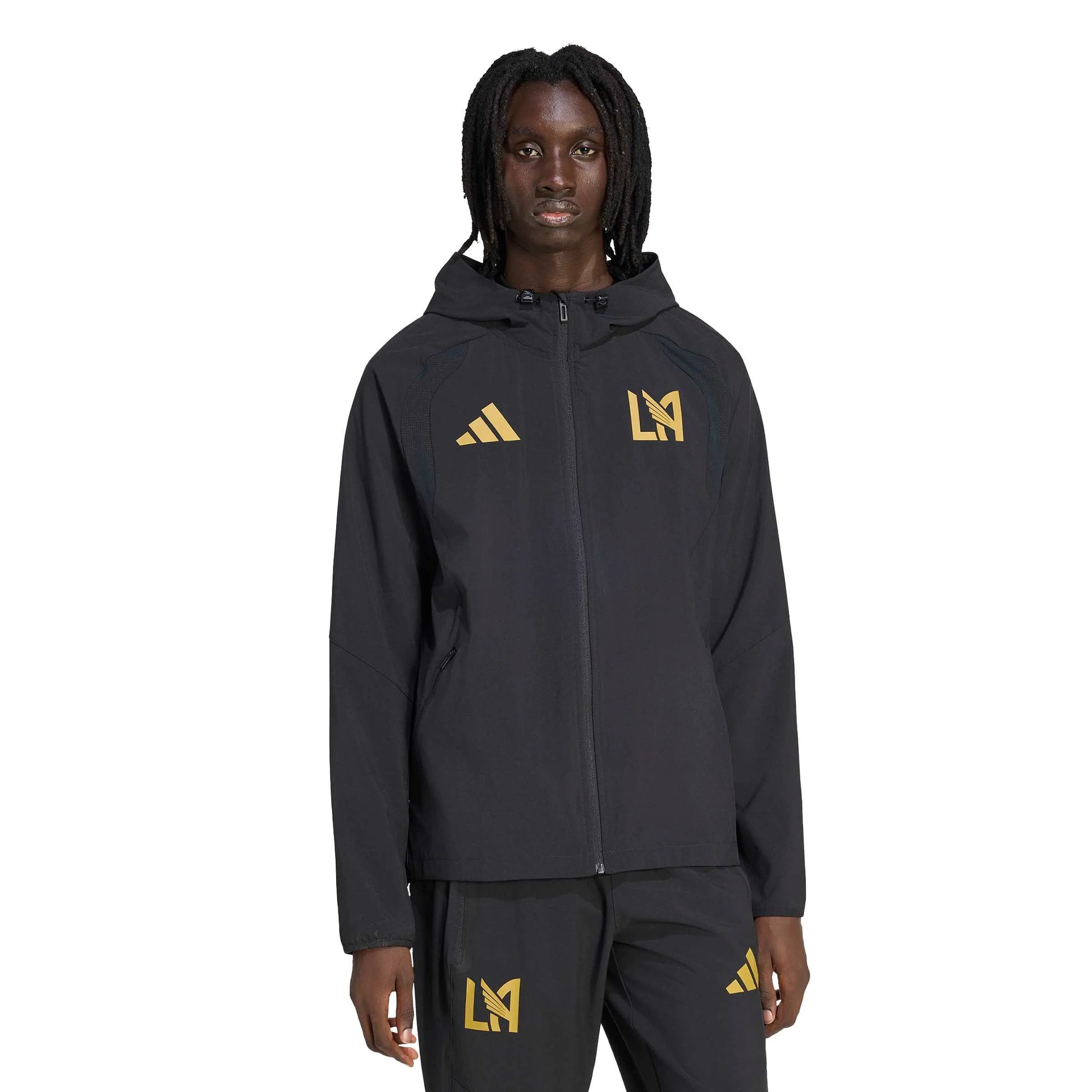 adidas 2026 LAFC Men's Travel Full-Zip Windbreaker (Model - Front)