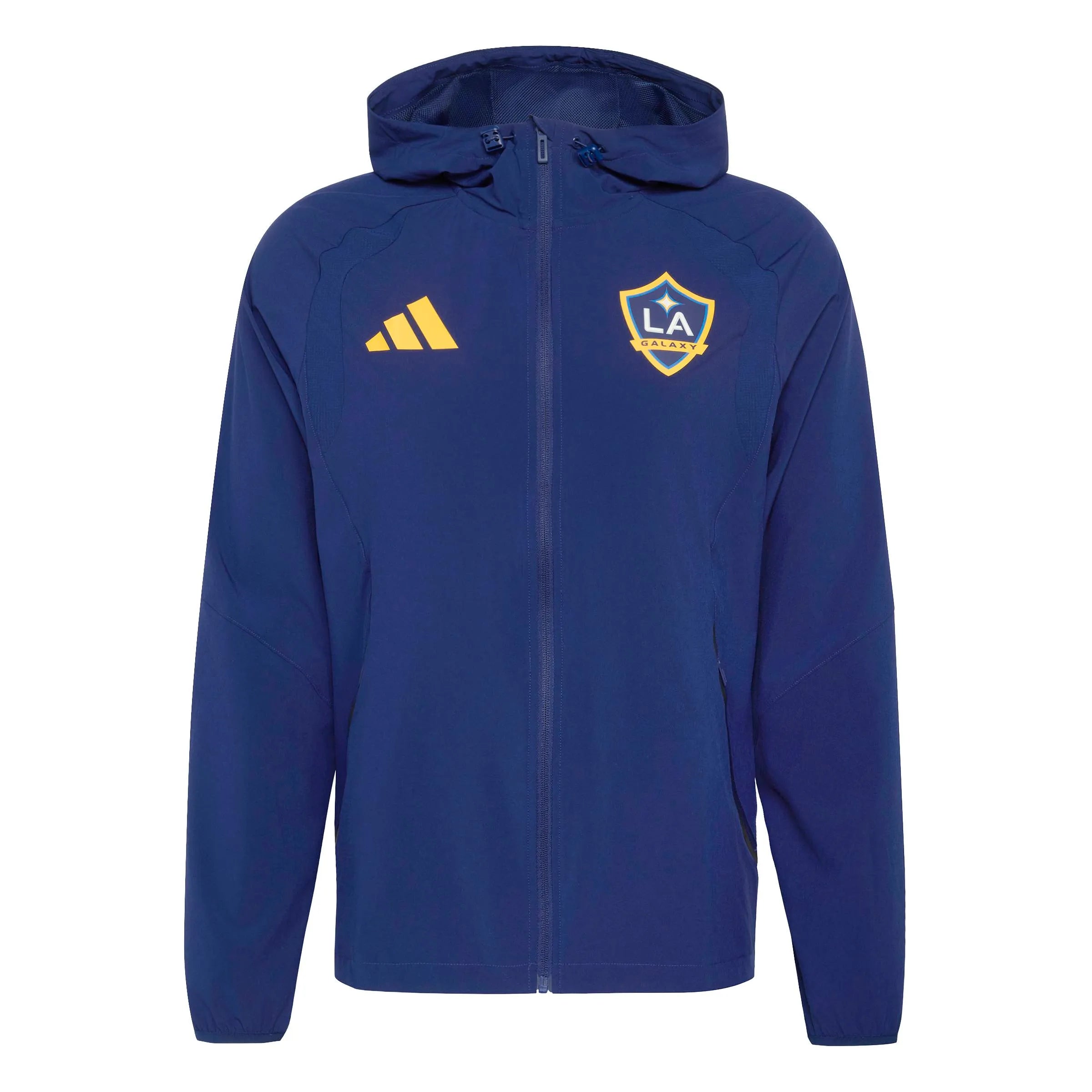 adidas 2026 LA Galaxy Men's Travel Full-Zip Windbreaker (Front)