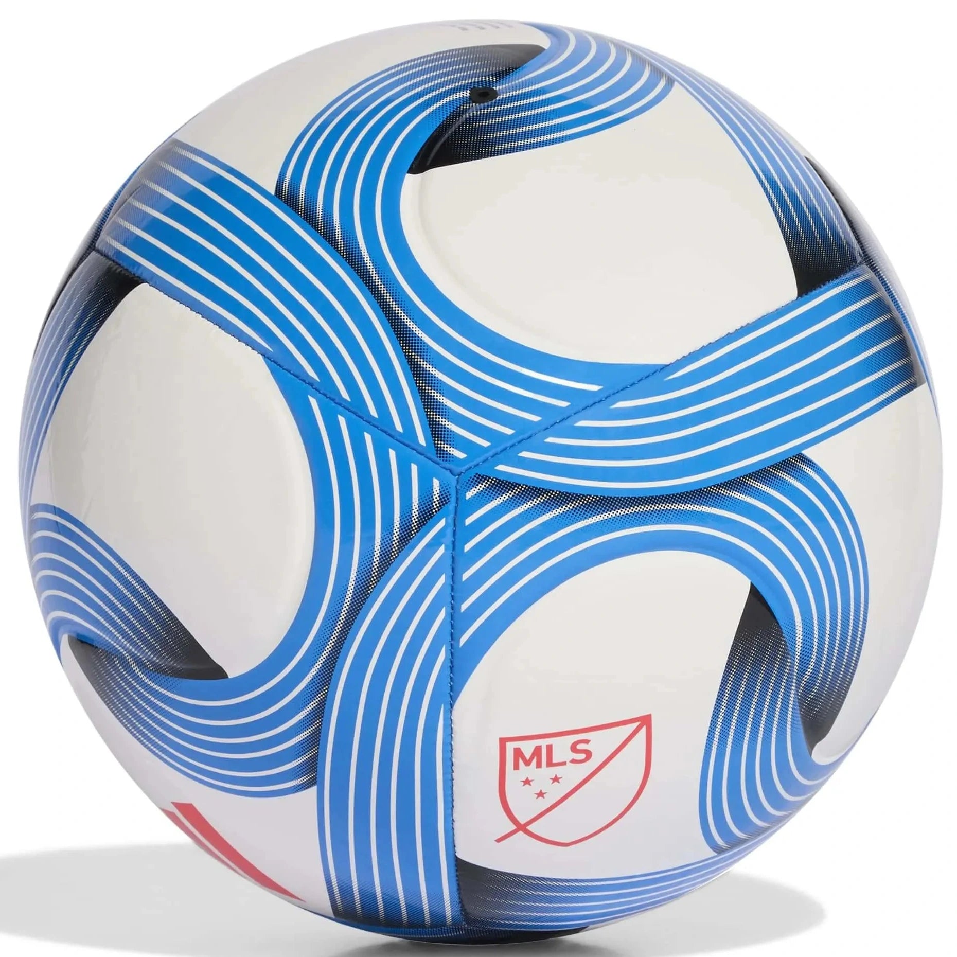 adidas 2026 MLS Club Soccer Ball White - Glory Blue - Lucid Red (Back)