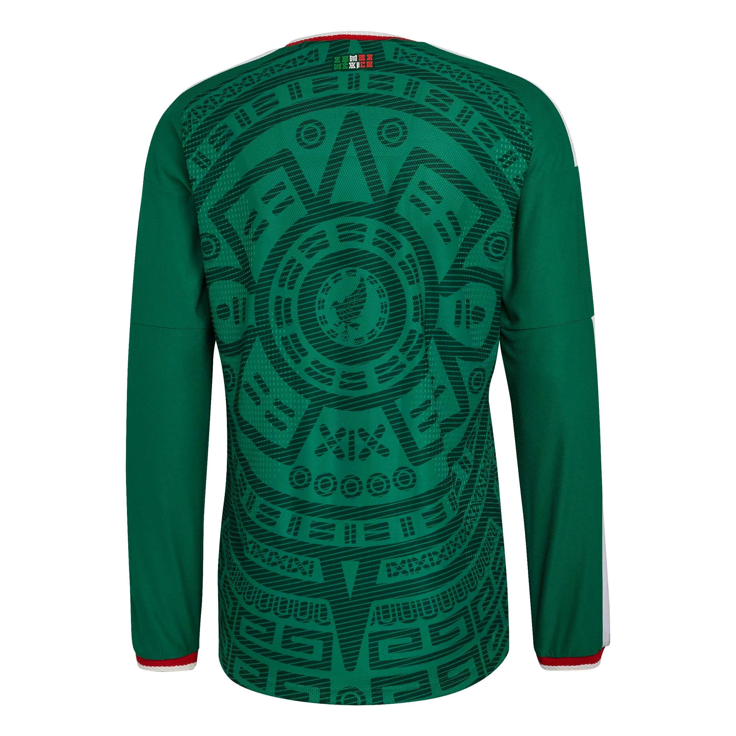 adidas 2026 Mexico Men's Authentic Home Long-Sleeve Soccer Jersey (Back)