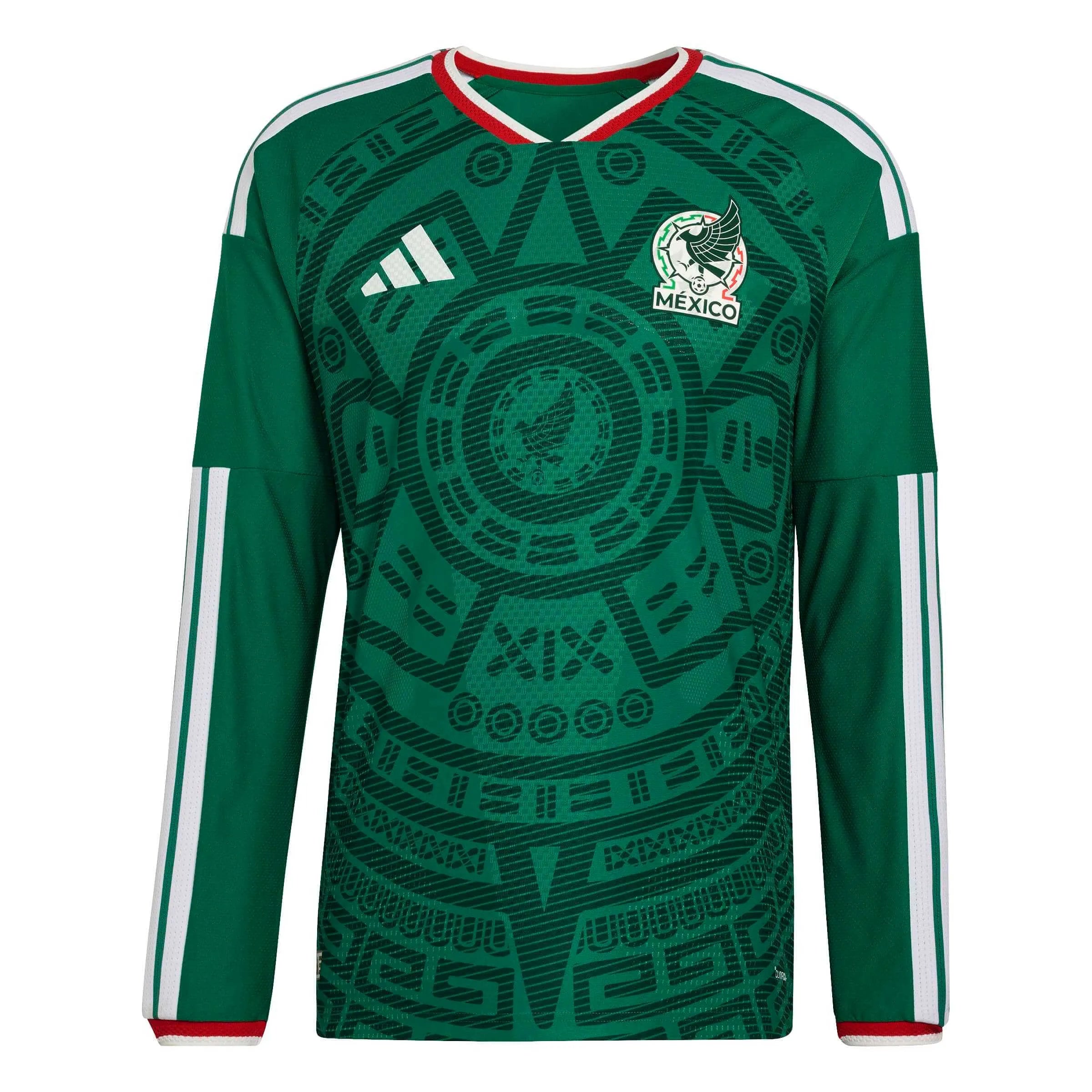 adidas 2026 Mexico Men's Authentic Home Long-Sleeve Soccer Jersey (Front)