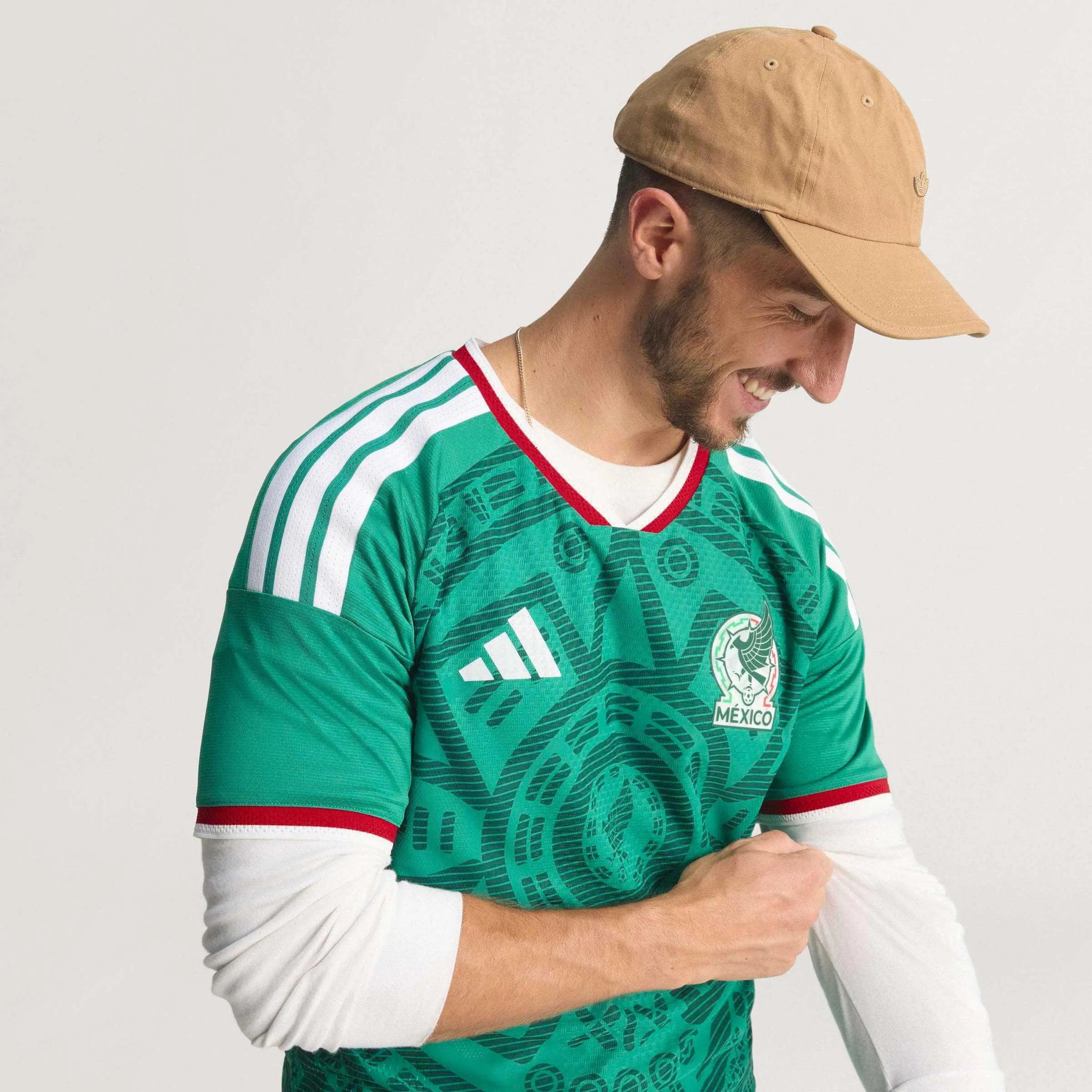 adidas 2026 Mexico Men's Authentic Home Soccer Jersey (Detail 1)