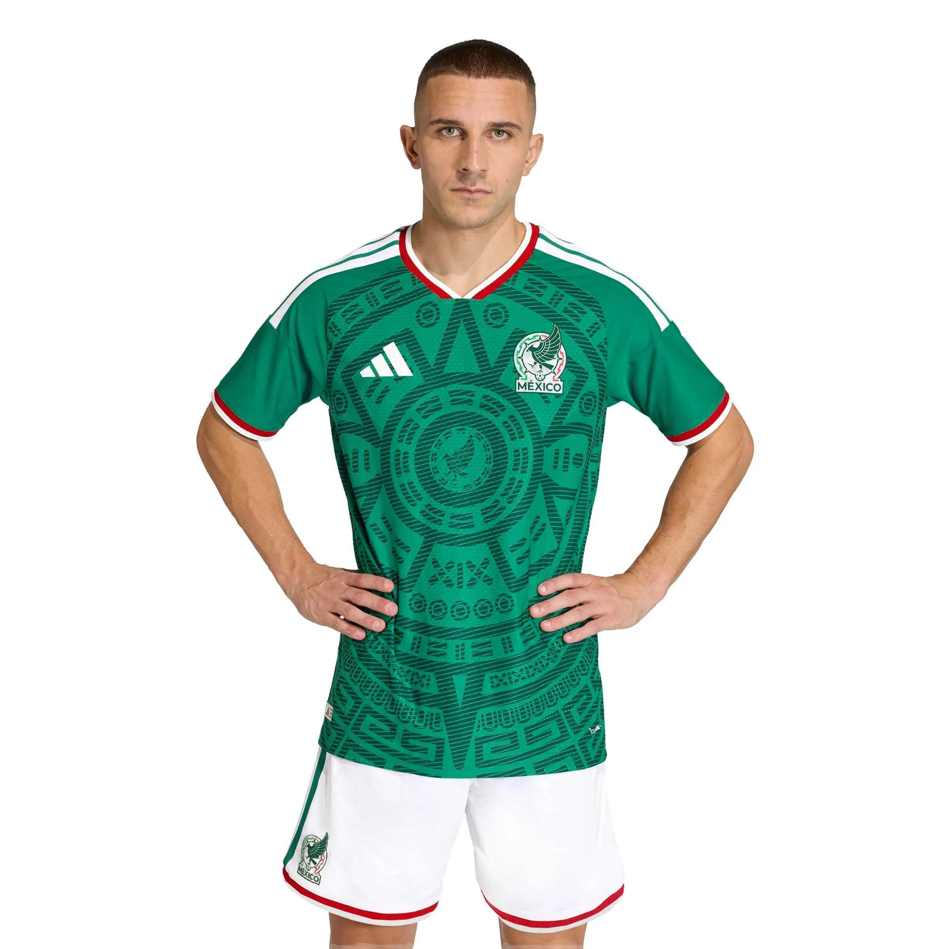 adidas 2026 Mexico Men's Authentic Home Soccer Jersey (Model - Front)