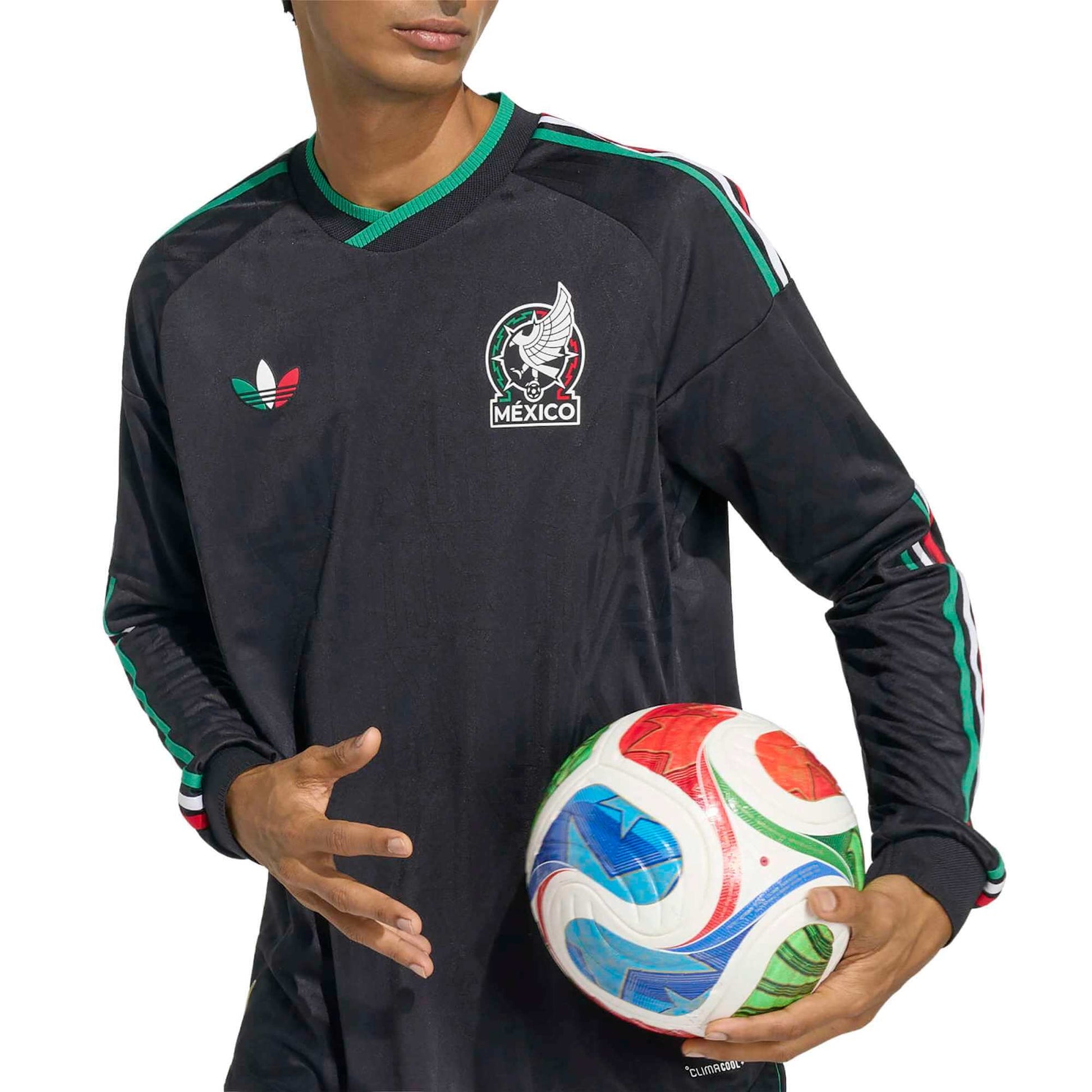 adidas 2026 Mexico Men's Authentic Third Long-Sleeve Soccer Jersey (Detail 1)