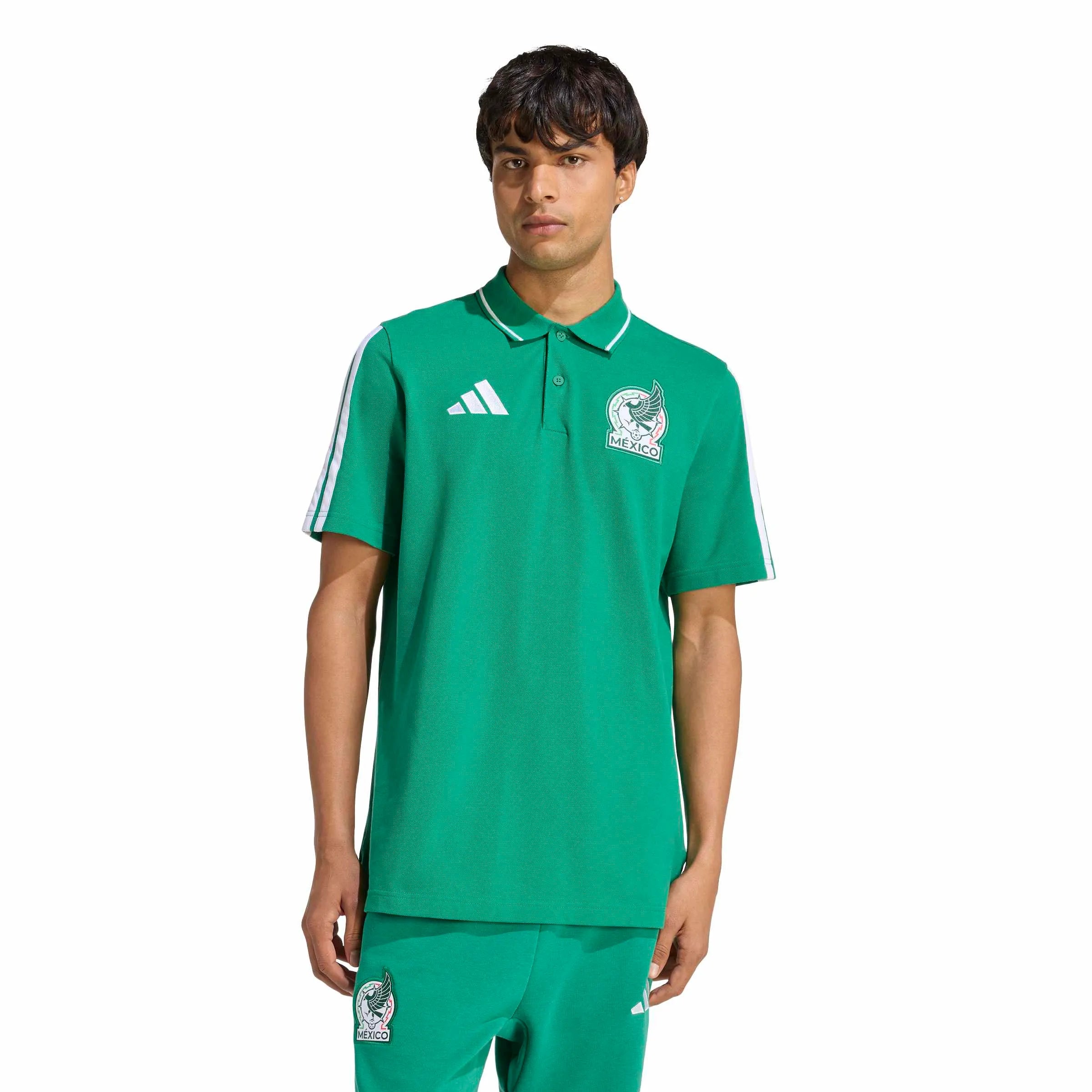 adidas 2026 Mexico Men's DNA Polo (Model - Front)