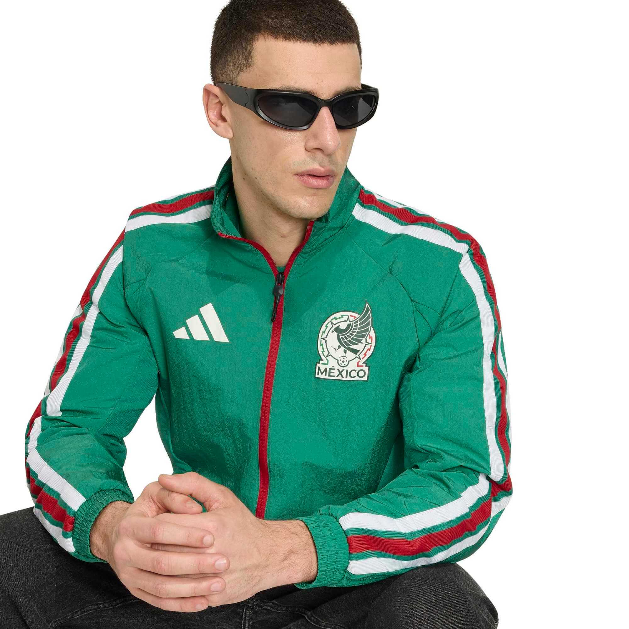 adidas 2026 Mexico Men's Home Anthem Jacket (Detail 1)