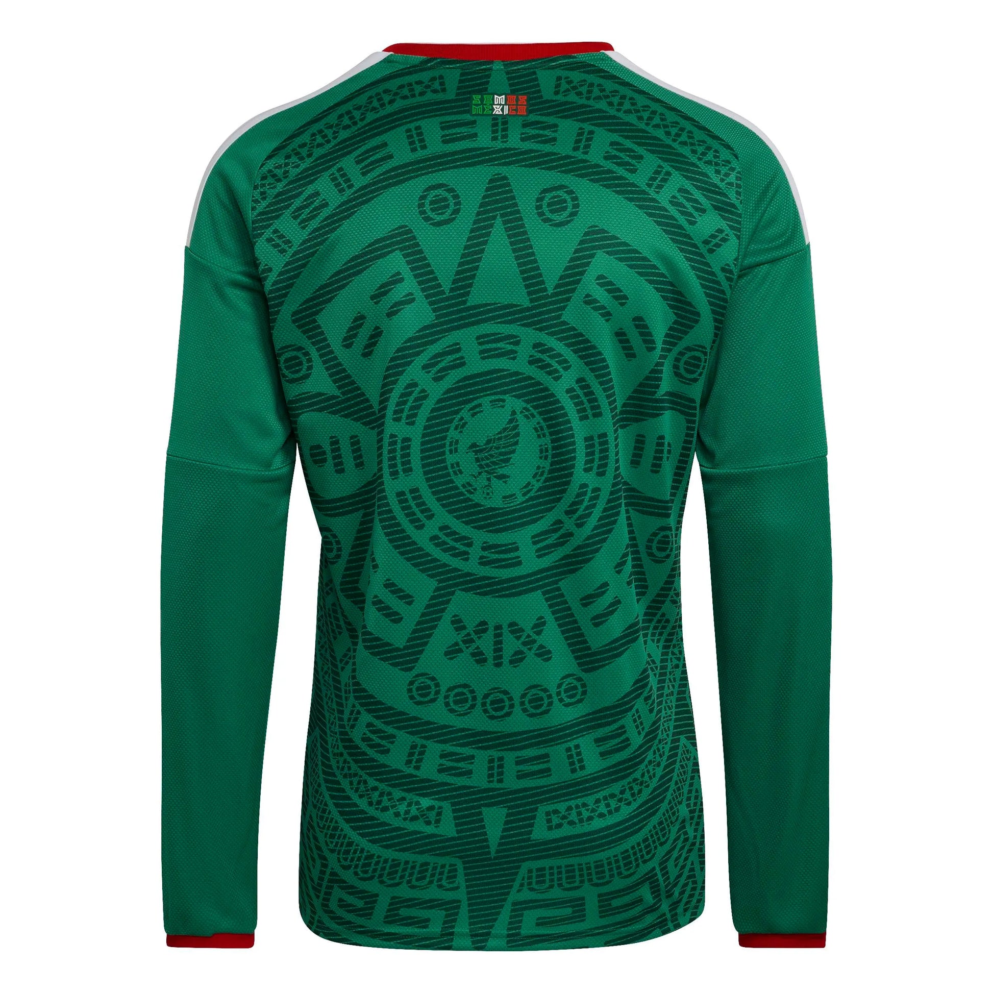 adidas 2026 Mexico Men's Stadium Home Long-Sleeve Soccer Jersey (Back)