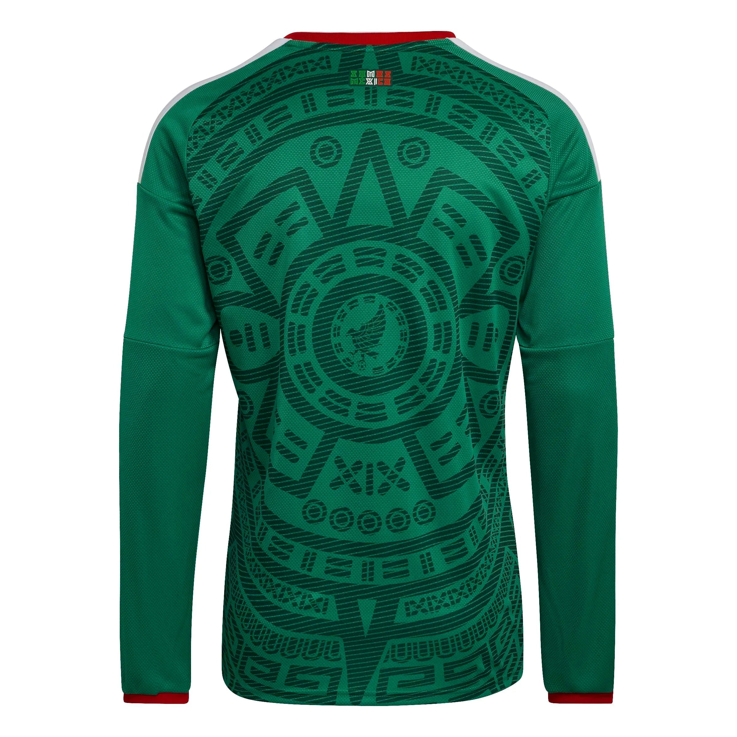 adidas 2026 Mexico Men's Stadium Home Long-Sleeve Soccer Jersey (Back)